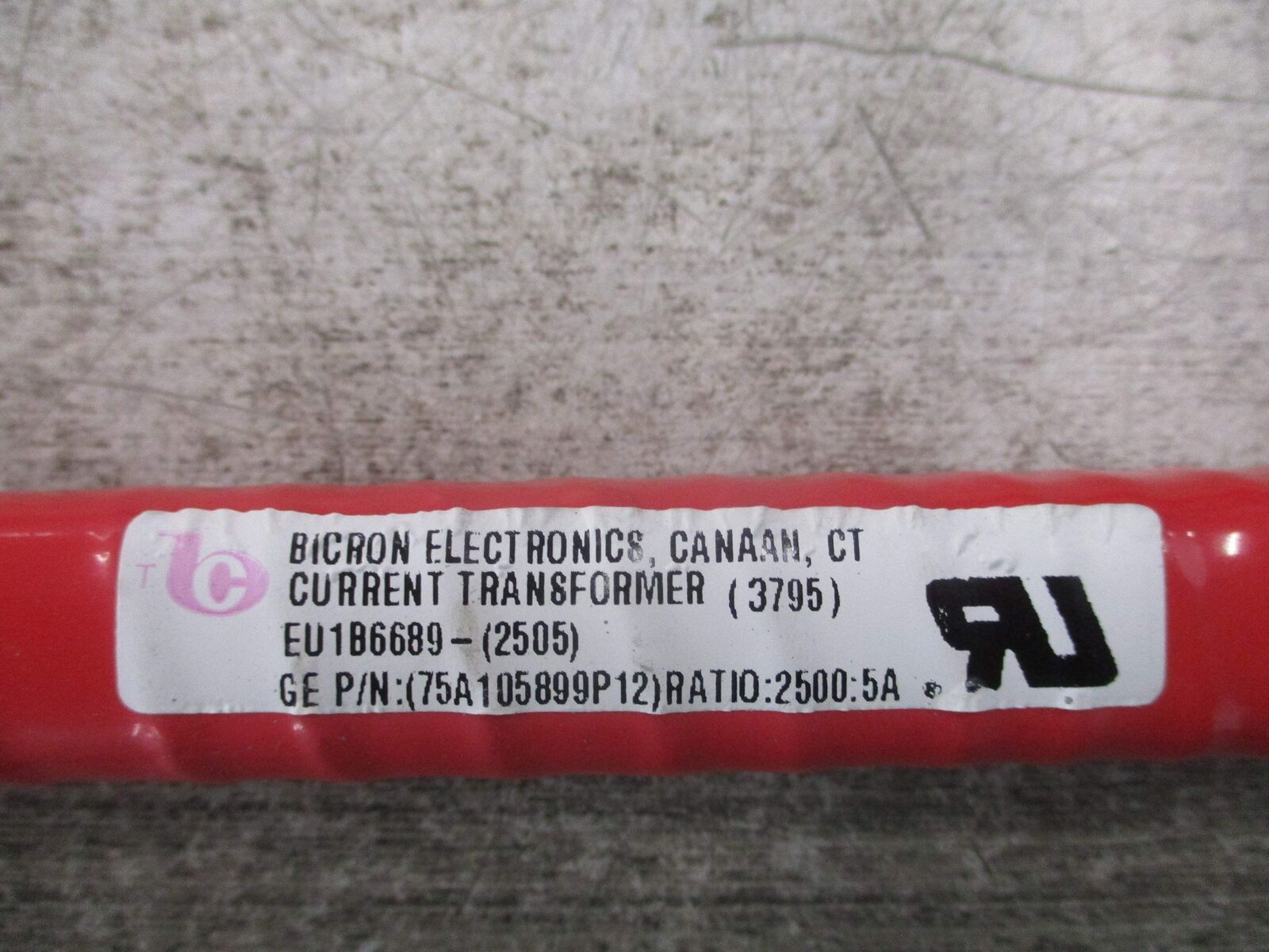 Bicron Current Transformer EU1B6689-(2505) Ratio 2500:5A Used