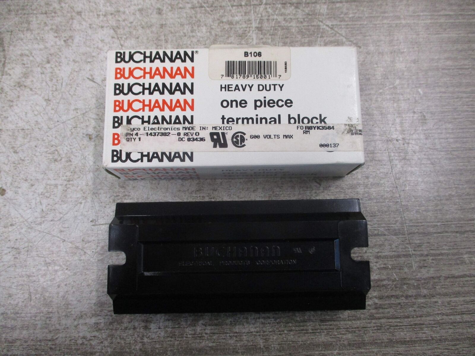 Buchanan Terminal Block B106 New Surplus