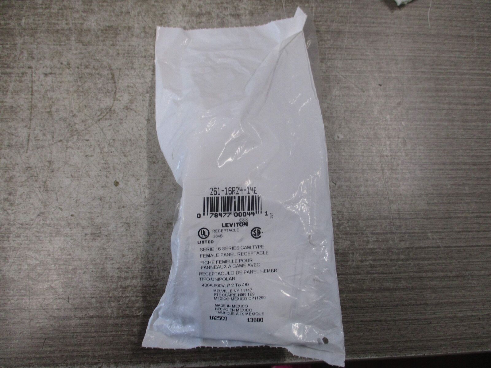 Leviton Female Panel Receptacle 261-16R24-14E 400A 600V New Surplus
