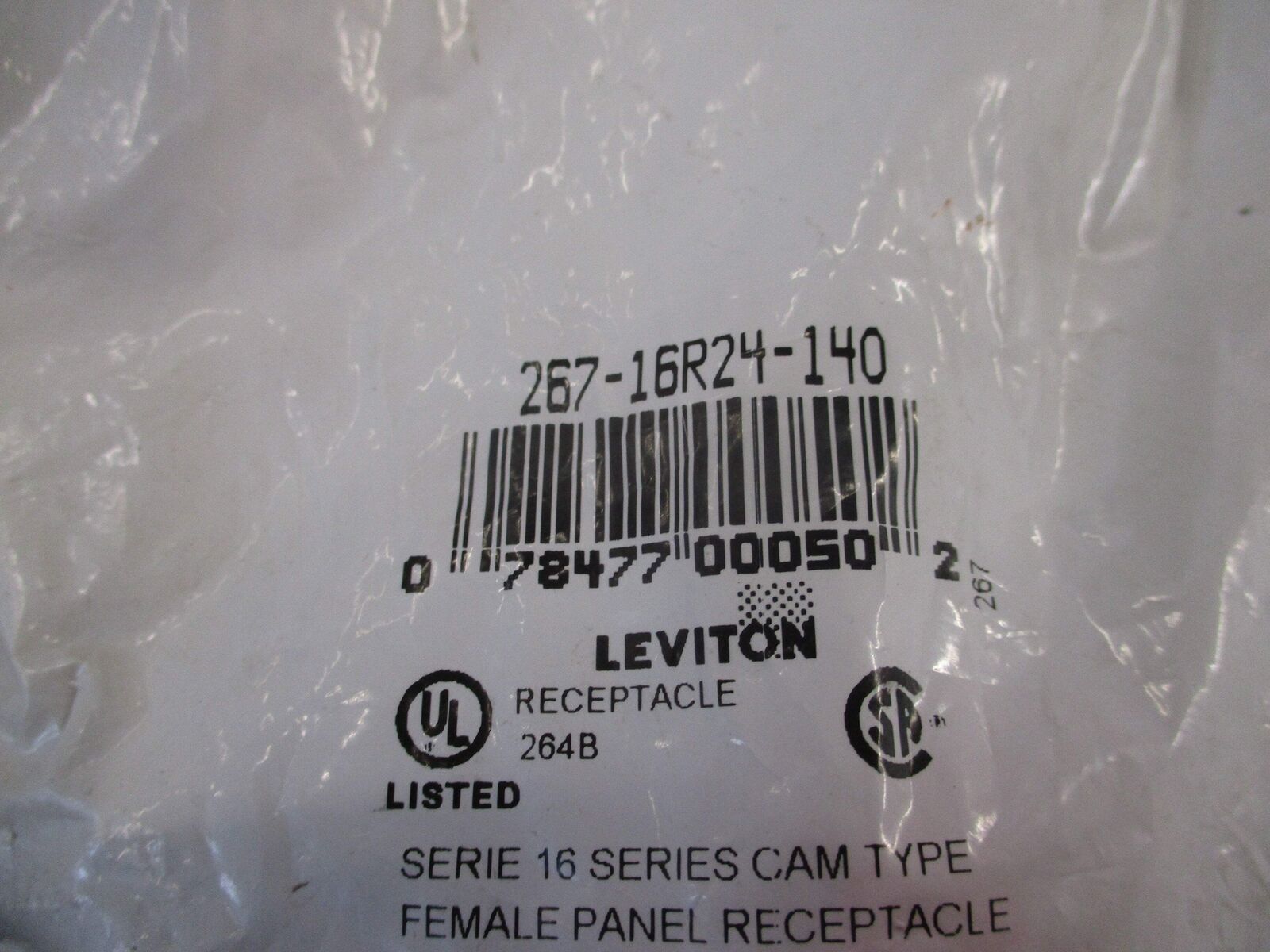 Leviton Female Panel Receptacle 267-16R24-140 400A 600V Nwe Surplus