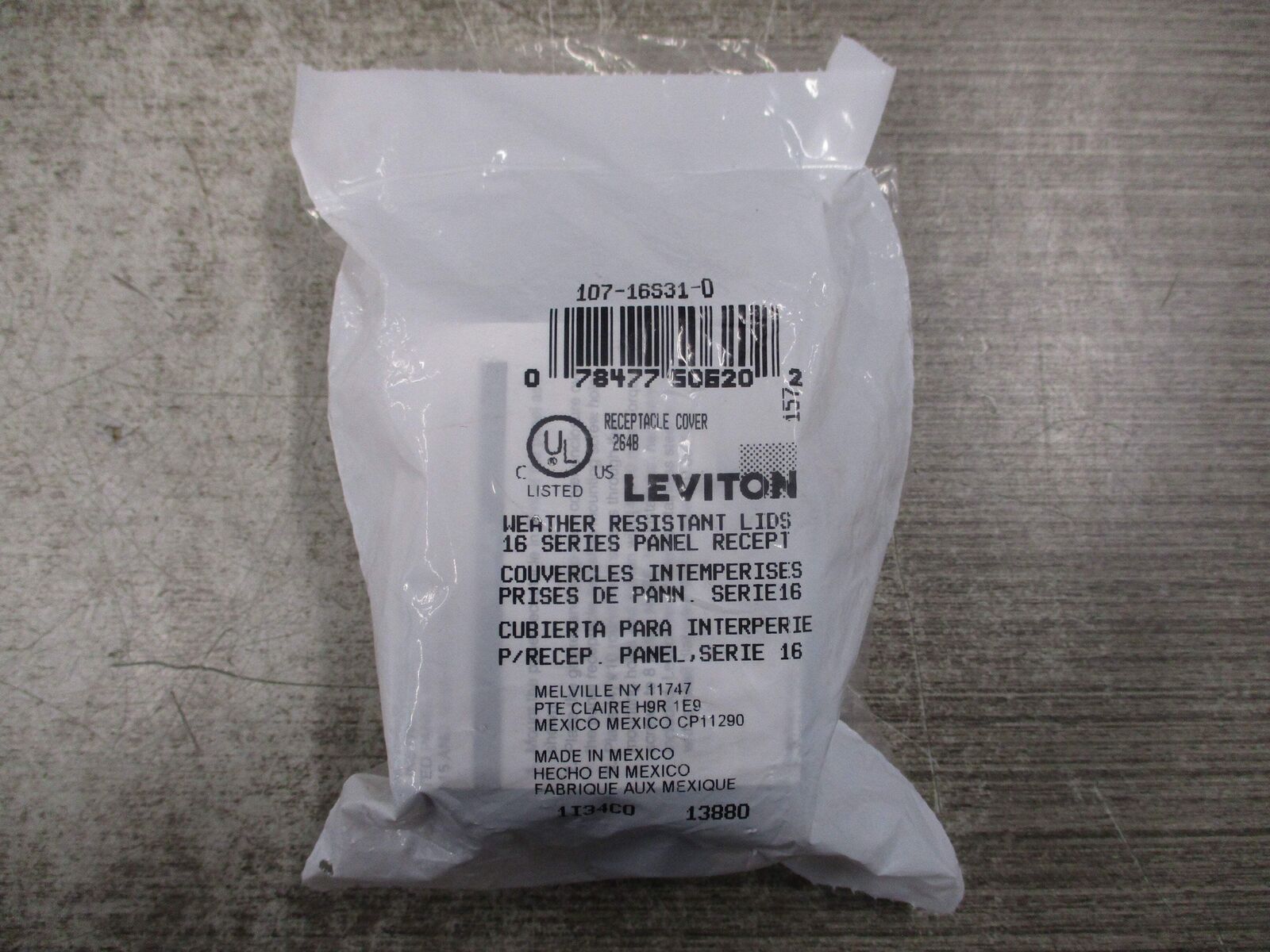 Leviton Nema 3R Receptacle Enclosure 107-16S31-O New Surplus
