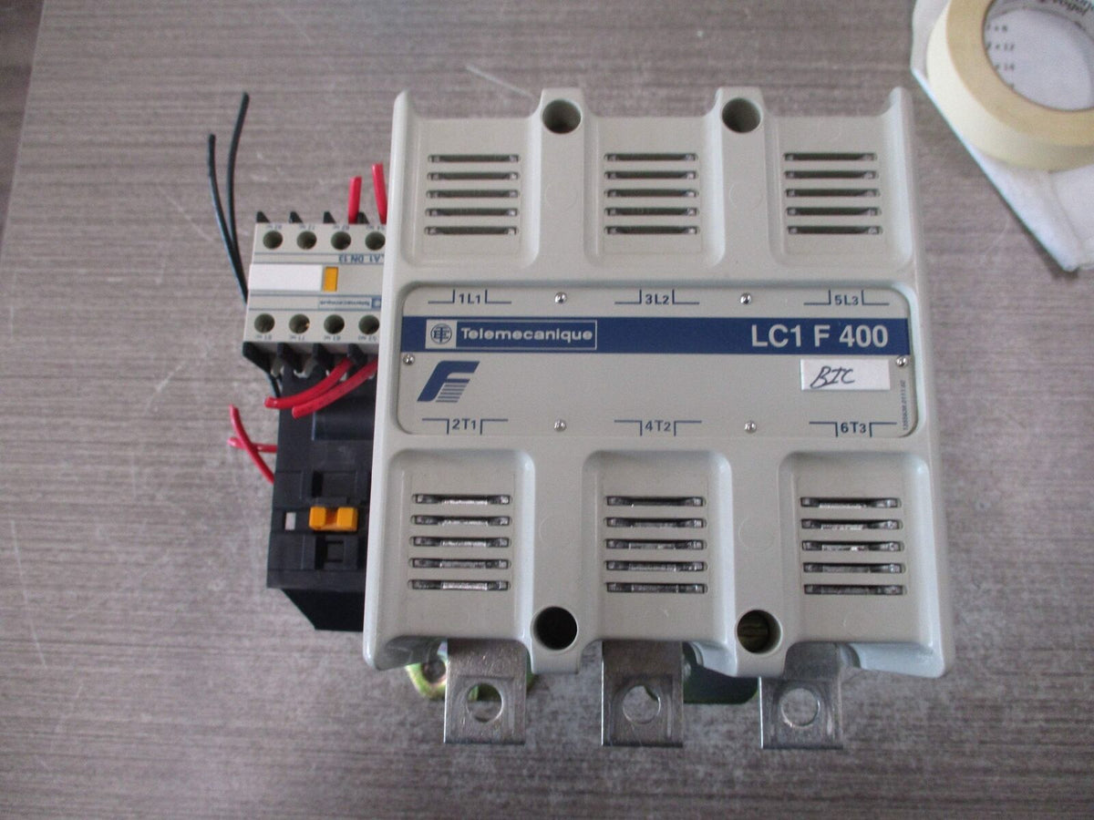 Telemecanique Contactor LC1 F 400 120V Coil 420A 600V (1) Aux Contact Block Used