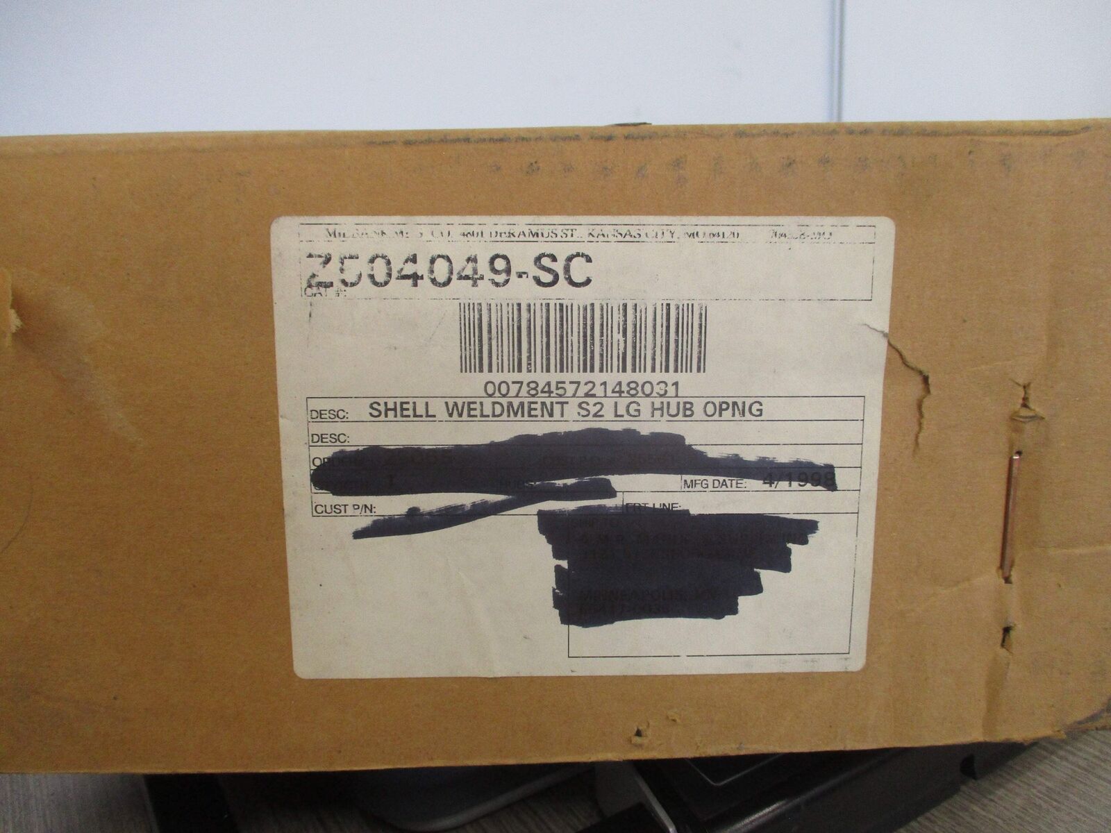 Milbank Shell Weldment Z504049-SC New Surplus