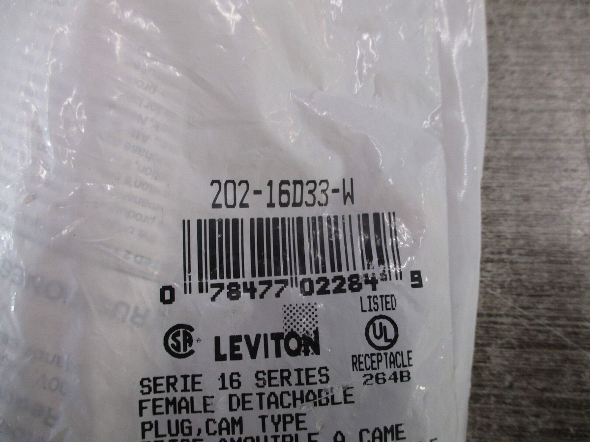 Leviton Female Detachable Plug 202-16D33-W 400A 600V New Surplus