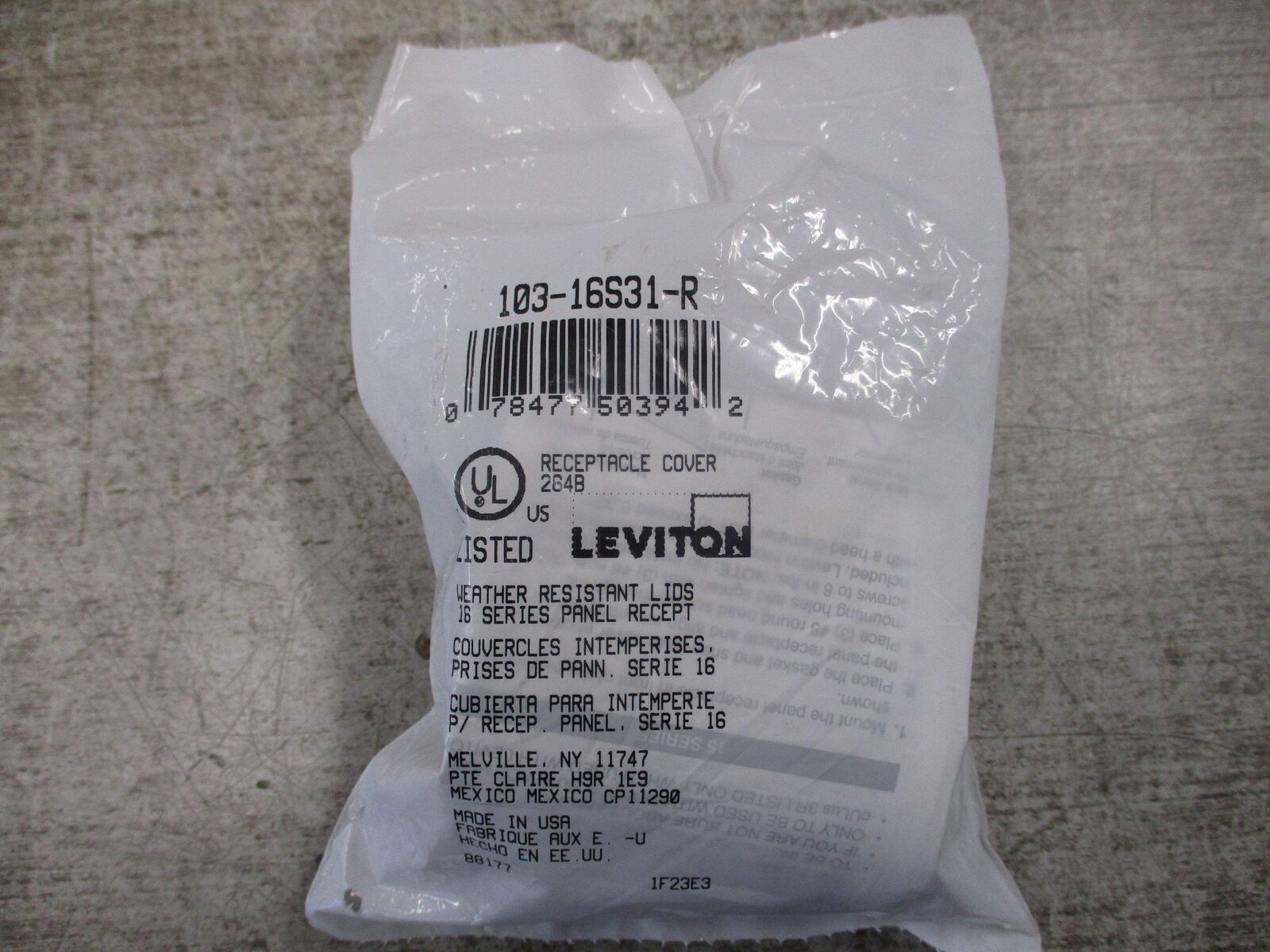 Leviton Nema 3R Receptacle Housing 103-16S31-R New Surplus