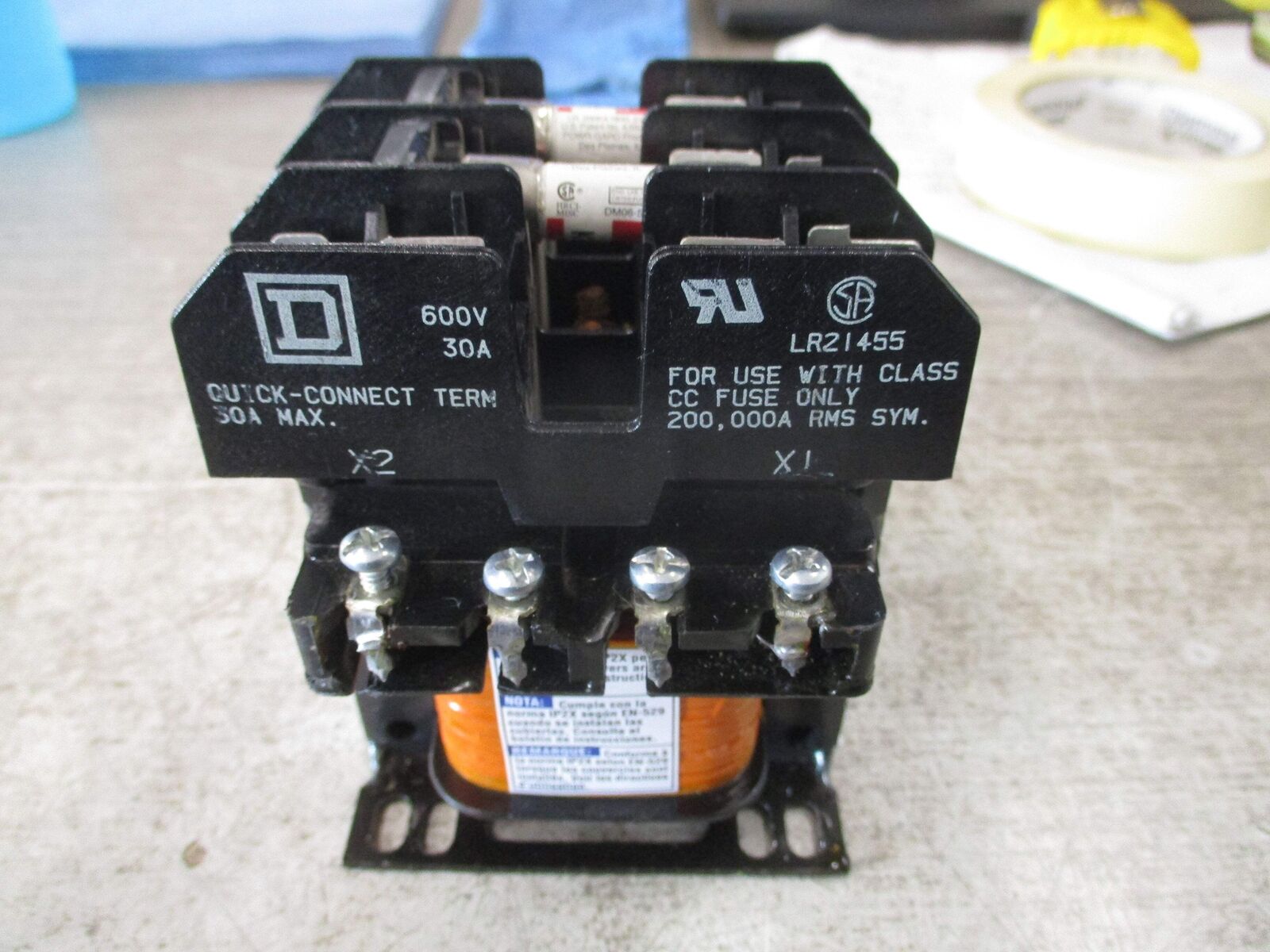 Square D Transformer 9070TF50D1 0.05KVA Pri: 240/480V Sec: 120V 50/60Hz Used
