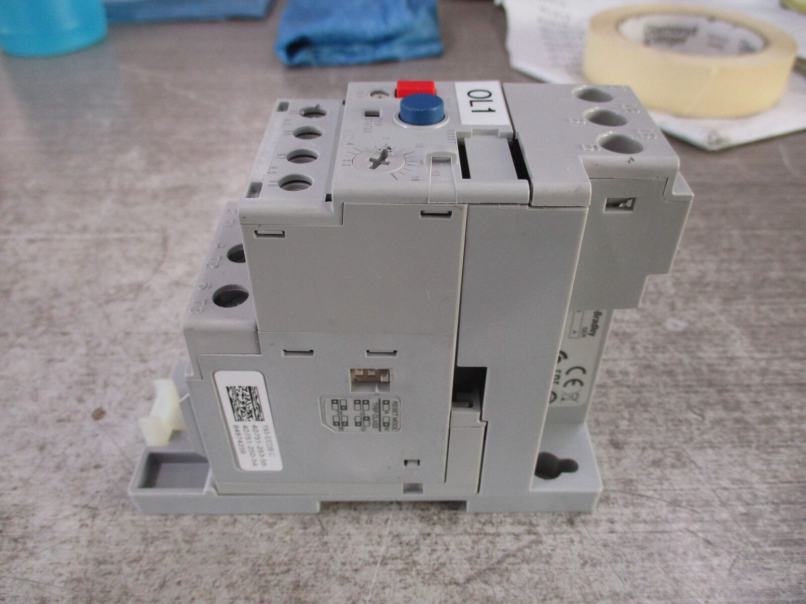 Allen-Bradley Solid State Overload 193-EEDB Ser. C Trip: 3.2-16A W/DIN-Rail Adap