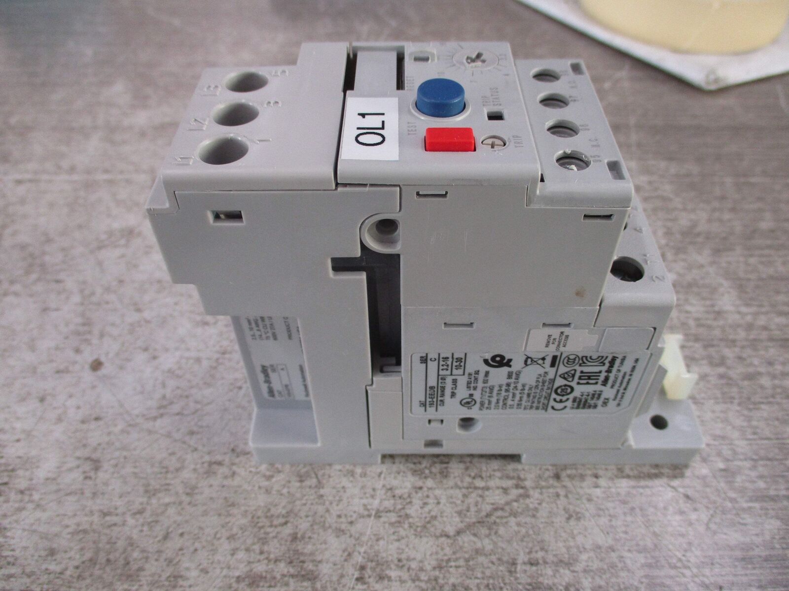 Allen-Bradley Solid State Overload 193-EEDB Ser. C Trip: 3.2-16A W/DIN-Rail Adap