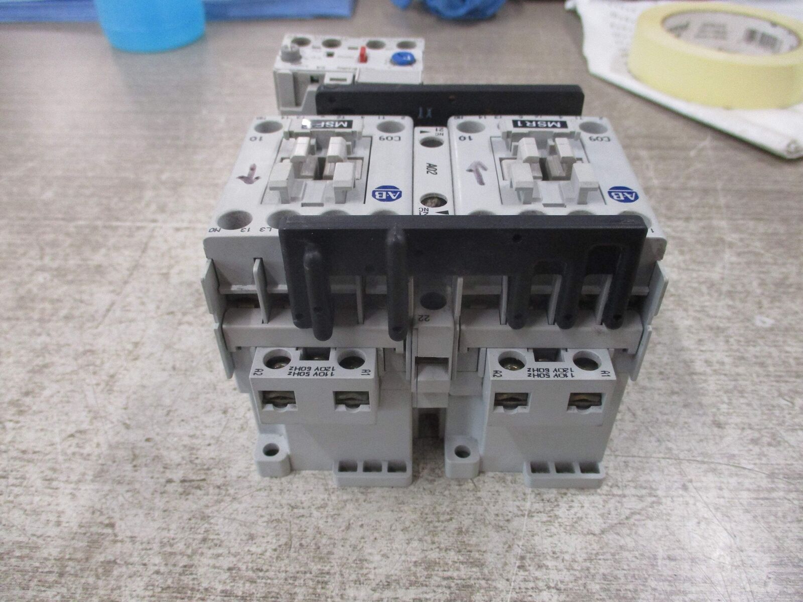Allen-Bradley Reversing Starter 104-C09D22/193-EA1FB 120V Coil Trip: 3.7-12A Use