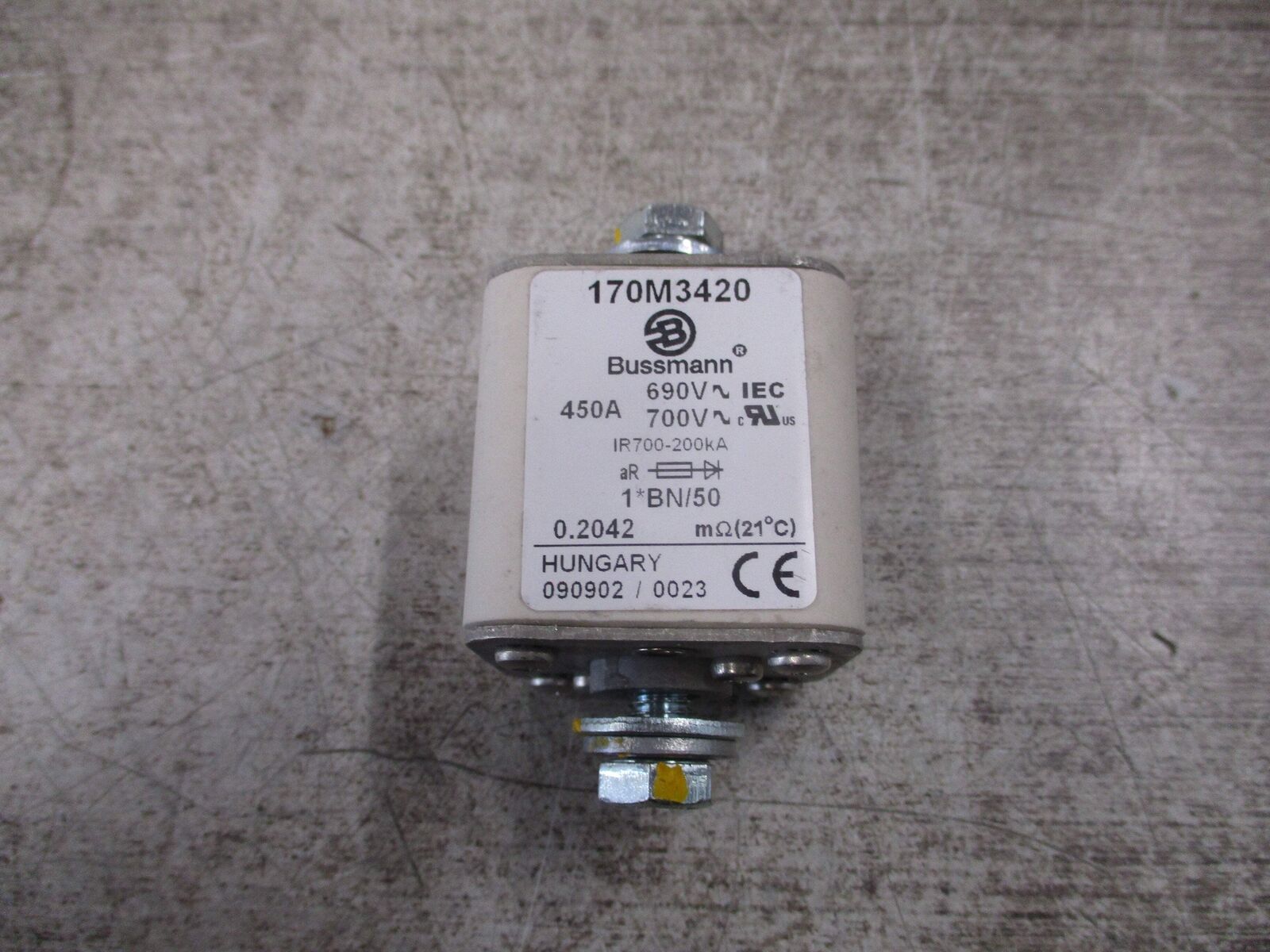 Bussmann Fuse 170M3420 450A 700V W/Bolts Used