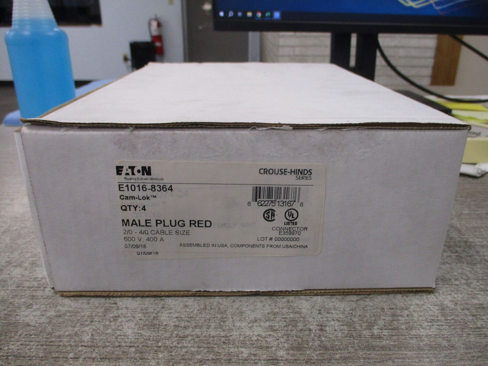 Eaton Cam-Lok Plug Sheath E1016-8364 400A 600V 2/0-4/0 Cable Size Red *Box of 4*
