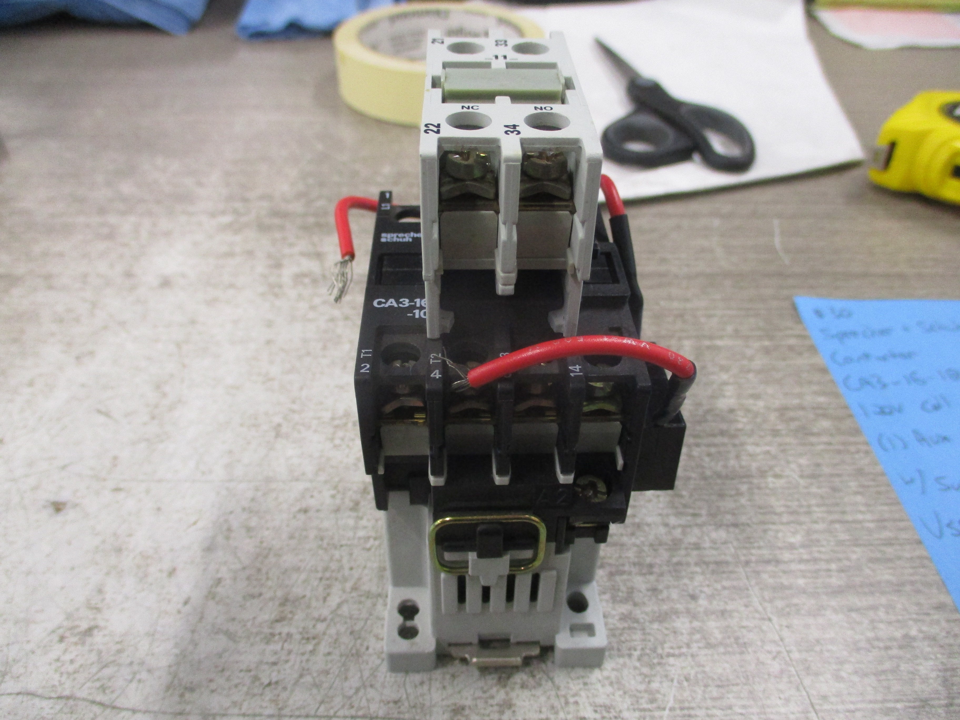 Sprecher + Schuh Contactor CA3-16-10 120V Coil (1) Aux Contact Block