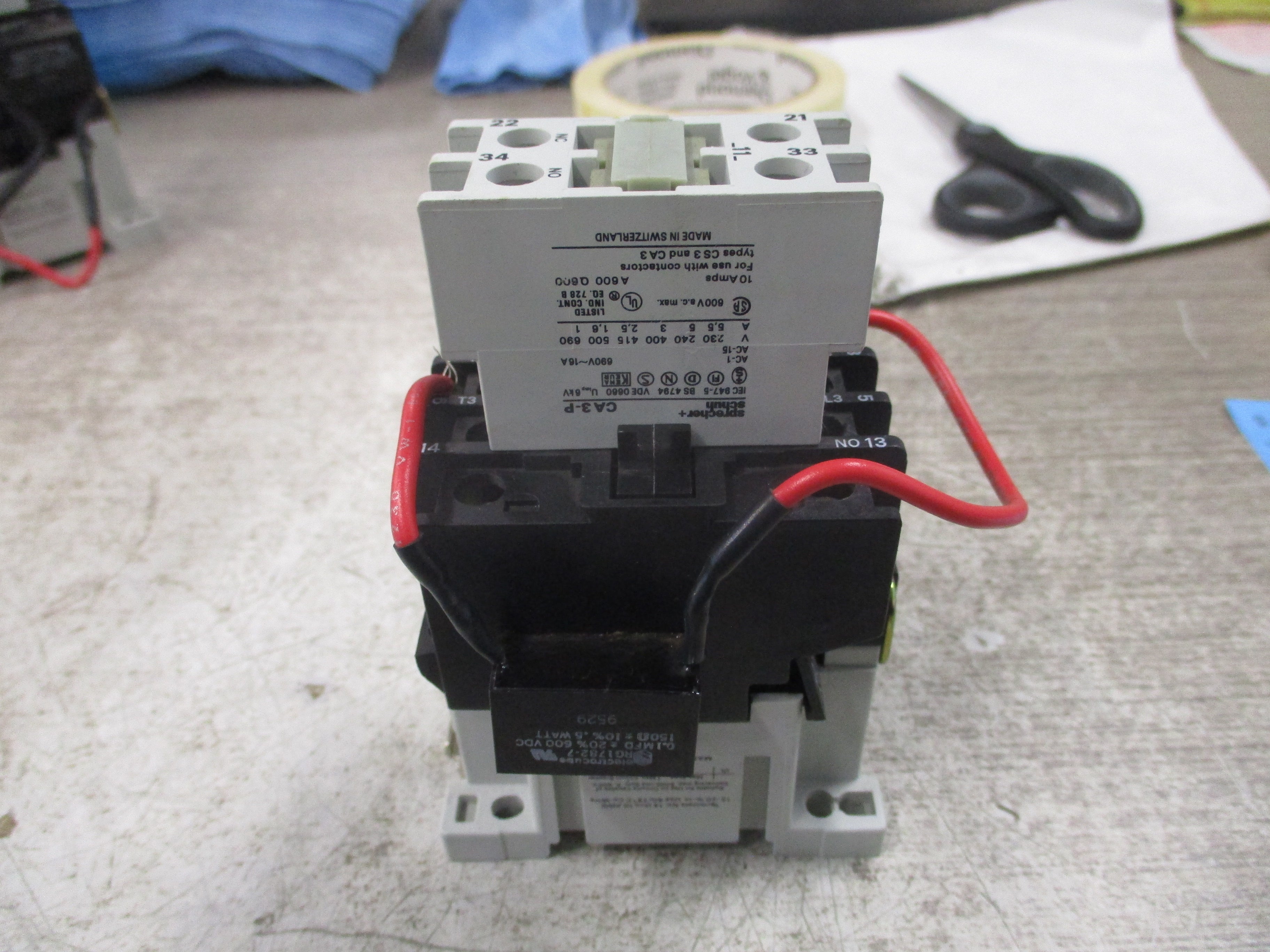 Sprecher + Schuh Contactor CA3-16-10 120V Coil (1) Aux Contact Block