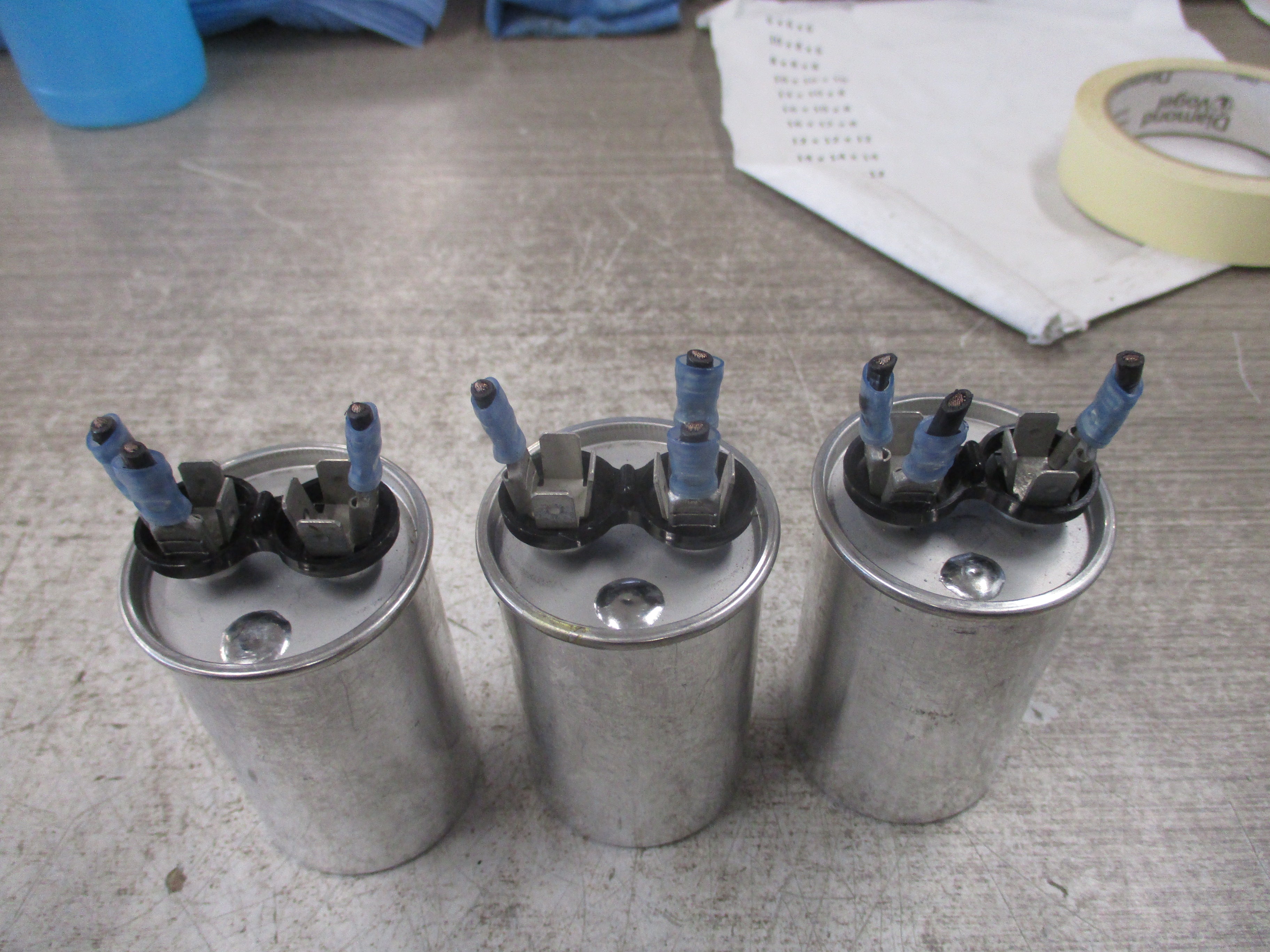 Ronken Capacitor P91P12106H50 10MF 370V 60Hz *Lot of 3* Used