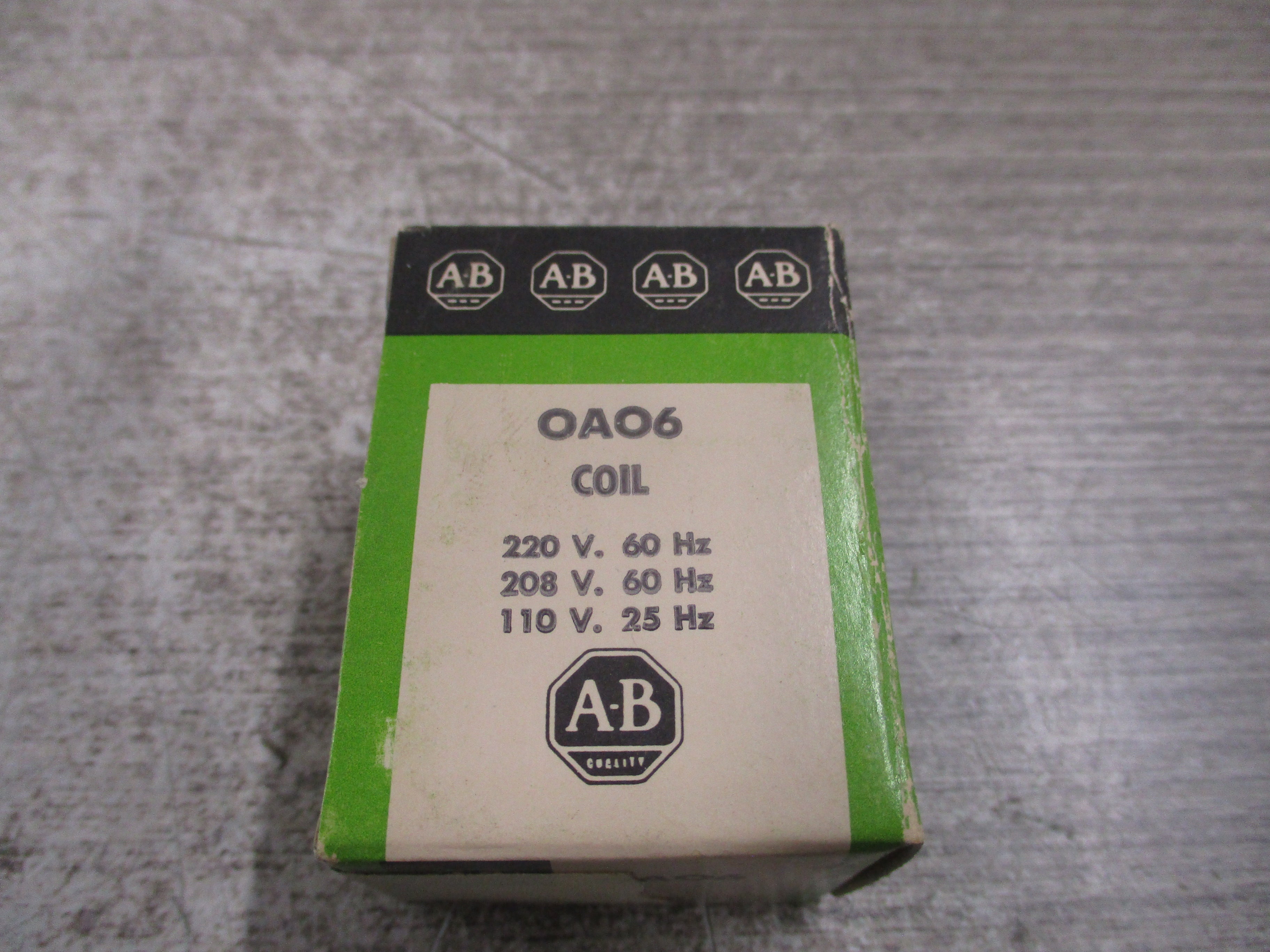 Allen-Bradley Magnetic Coil OAO6 110/208/220V 25/60Hz New Surplus