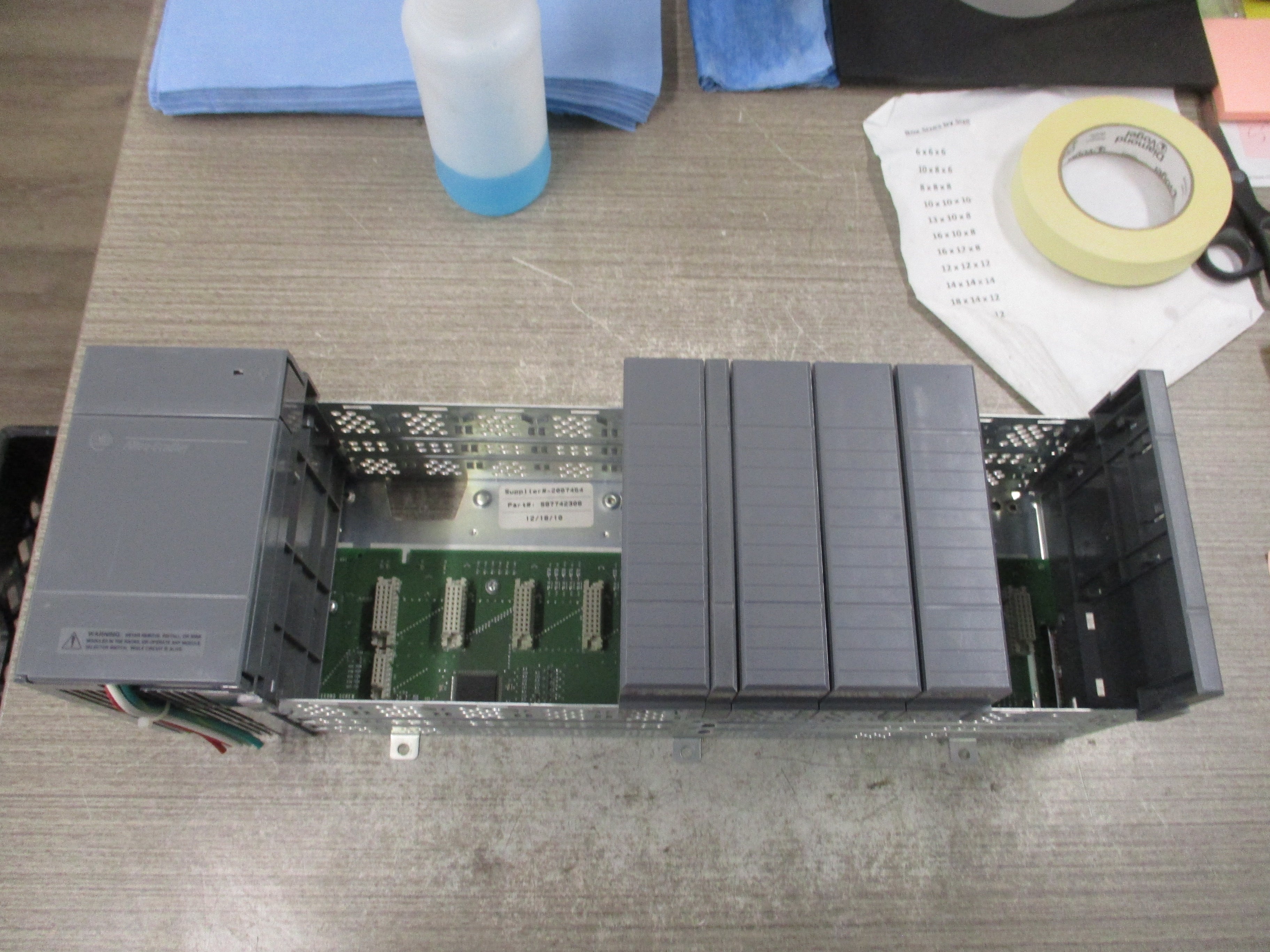 Allen-Bradley SLC 500 PLC Rack W/Power Supply 1746-A10/1746-P2 10-Slot