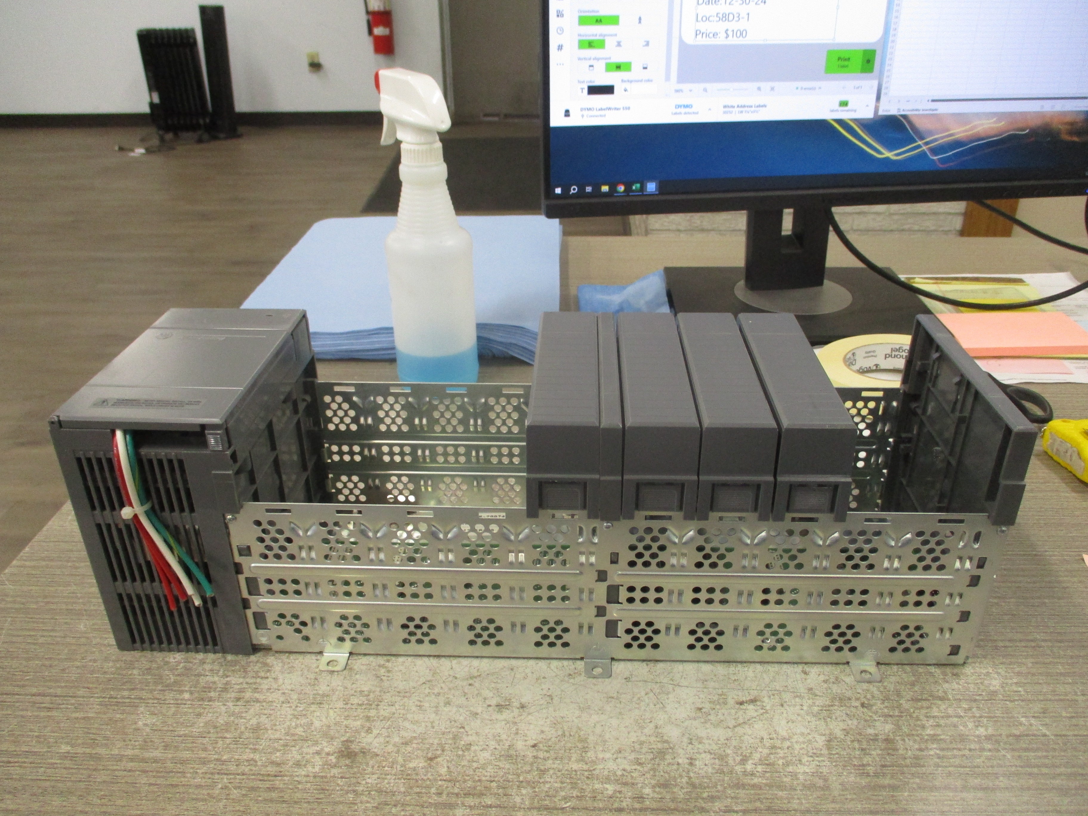 Allen-Bradley SLC 500 PLC Rack W/Power Supply 1746-A10/1746-P2 10-Slot