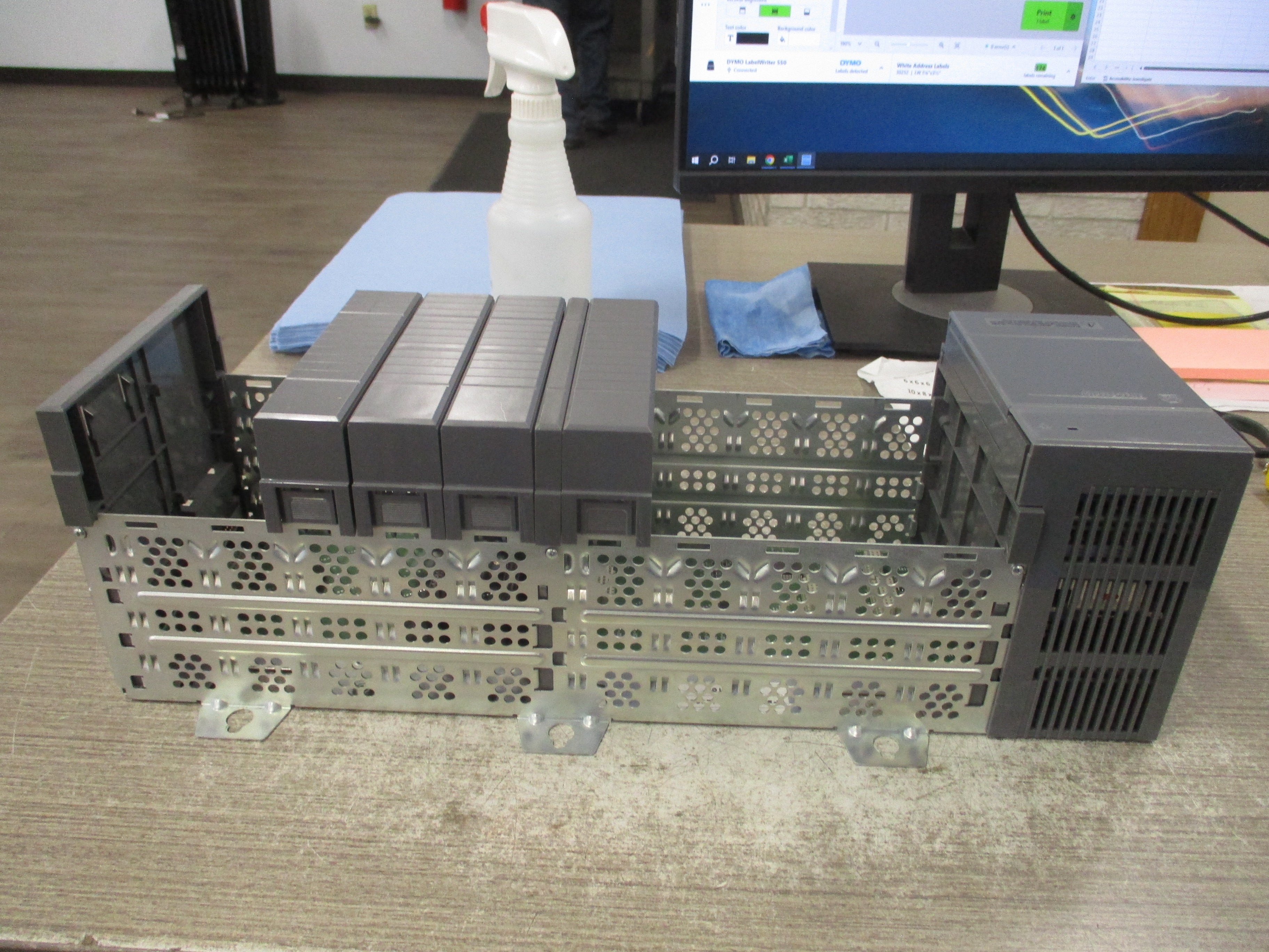 Allen-Bradley SLC 500 PLC Rack W/Power Supply 1746-A10/1746-P2 10-Slot