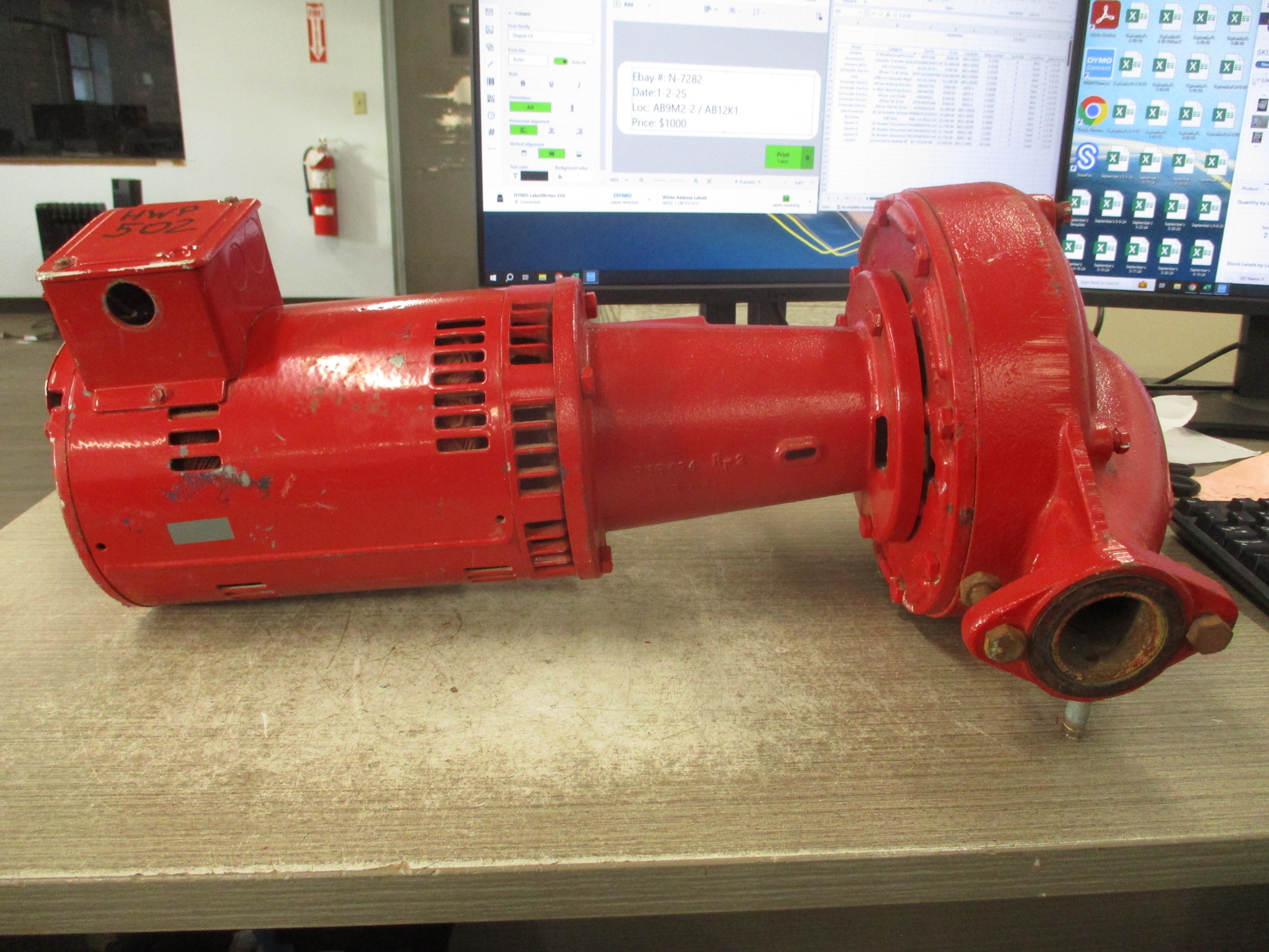 Bell & Gossett Series 60 Pump 172724 Size: 1-1/2x7 1.5HP 1725RPM Used