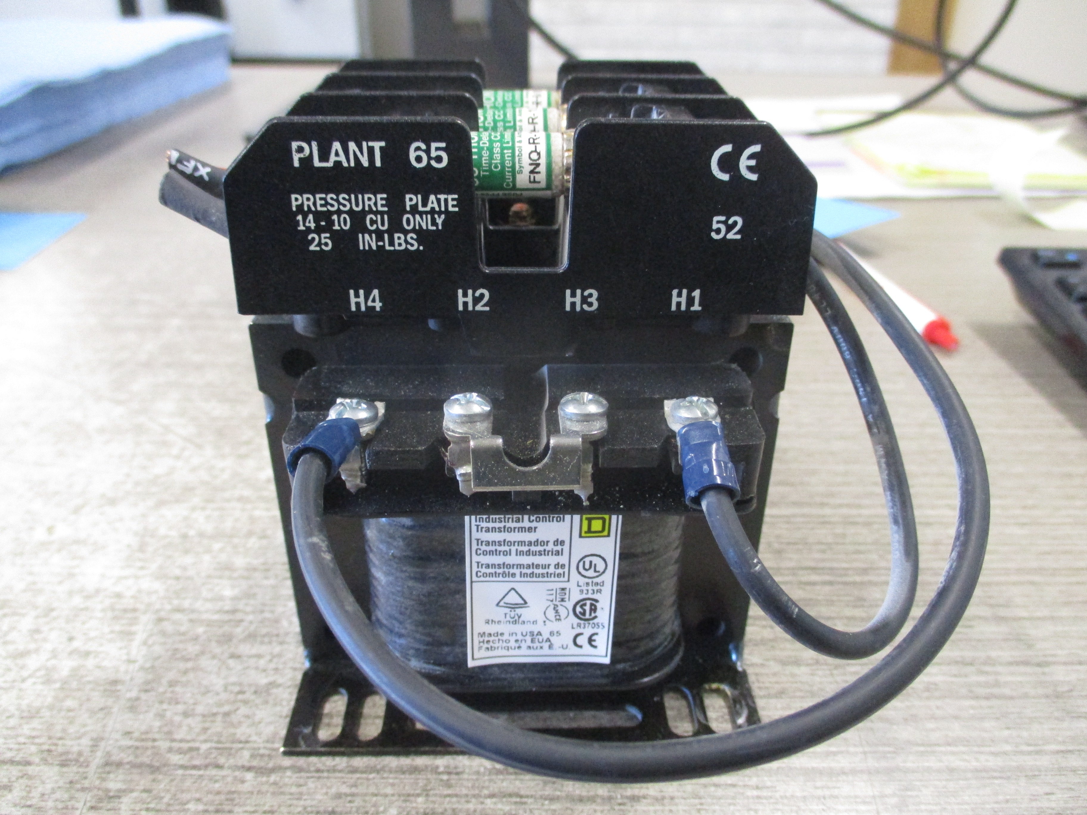 Square D Transformer 9070TF100D1 0.1kVA Pri: 240/480V Sec: 120V 50/60Hz Used