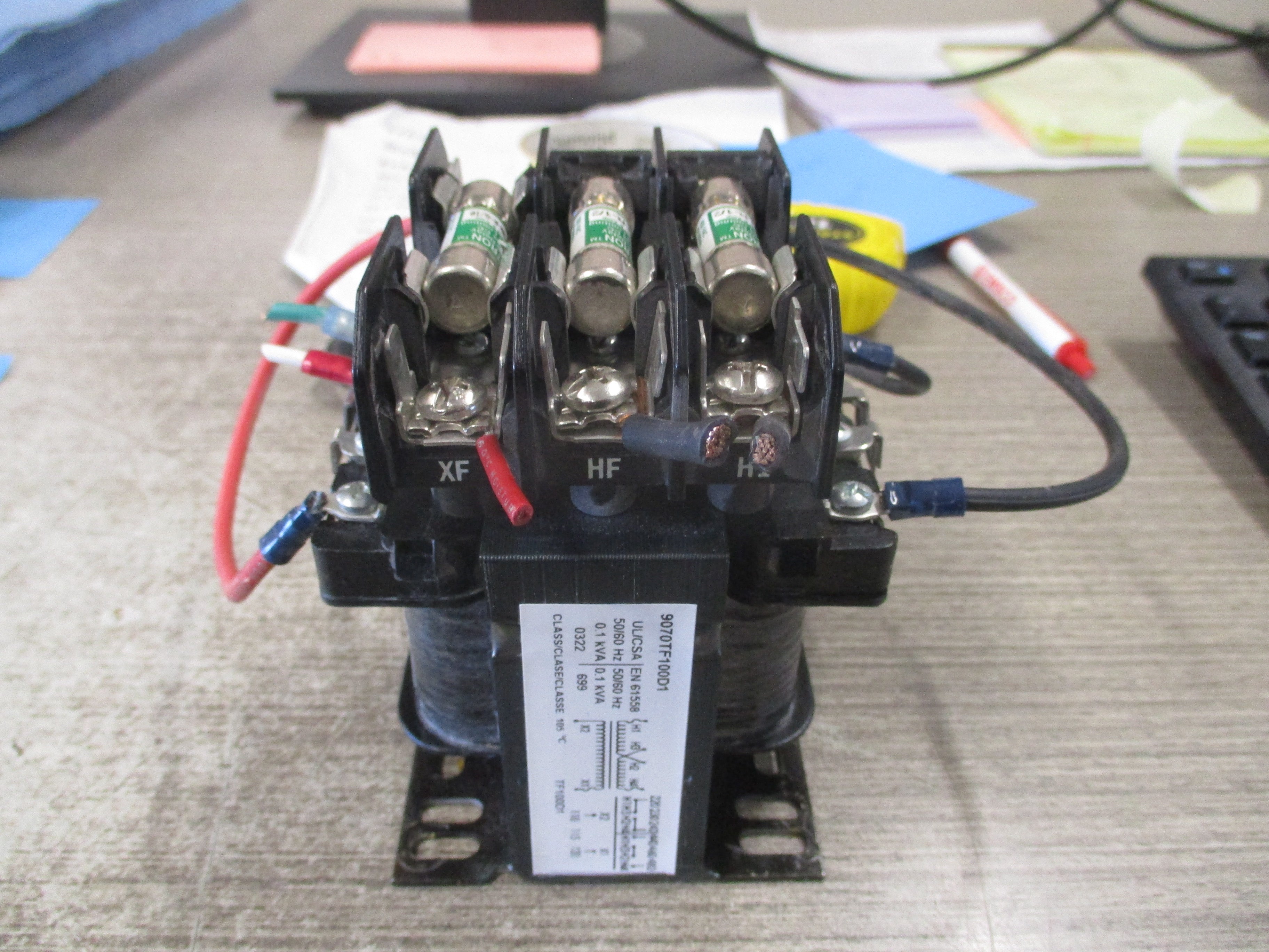 Square D Transformer 9070TF100D1 0.1kVA Pri: 240/480V Sec: 120V 50/60Hz Used