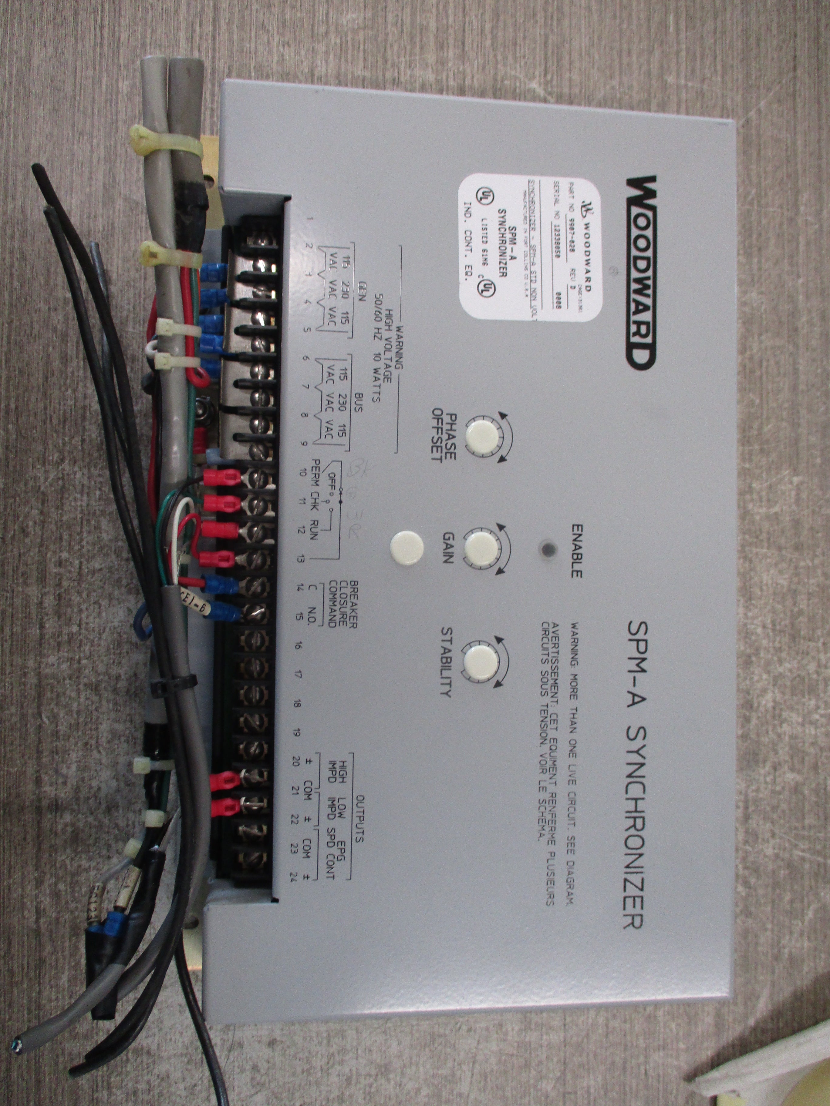 Woodward SPM-A Synchronizer 9907-028 Rev. D Used