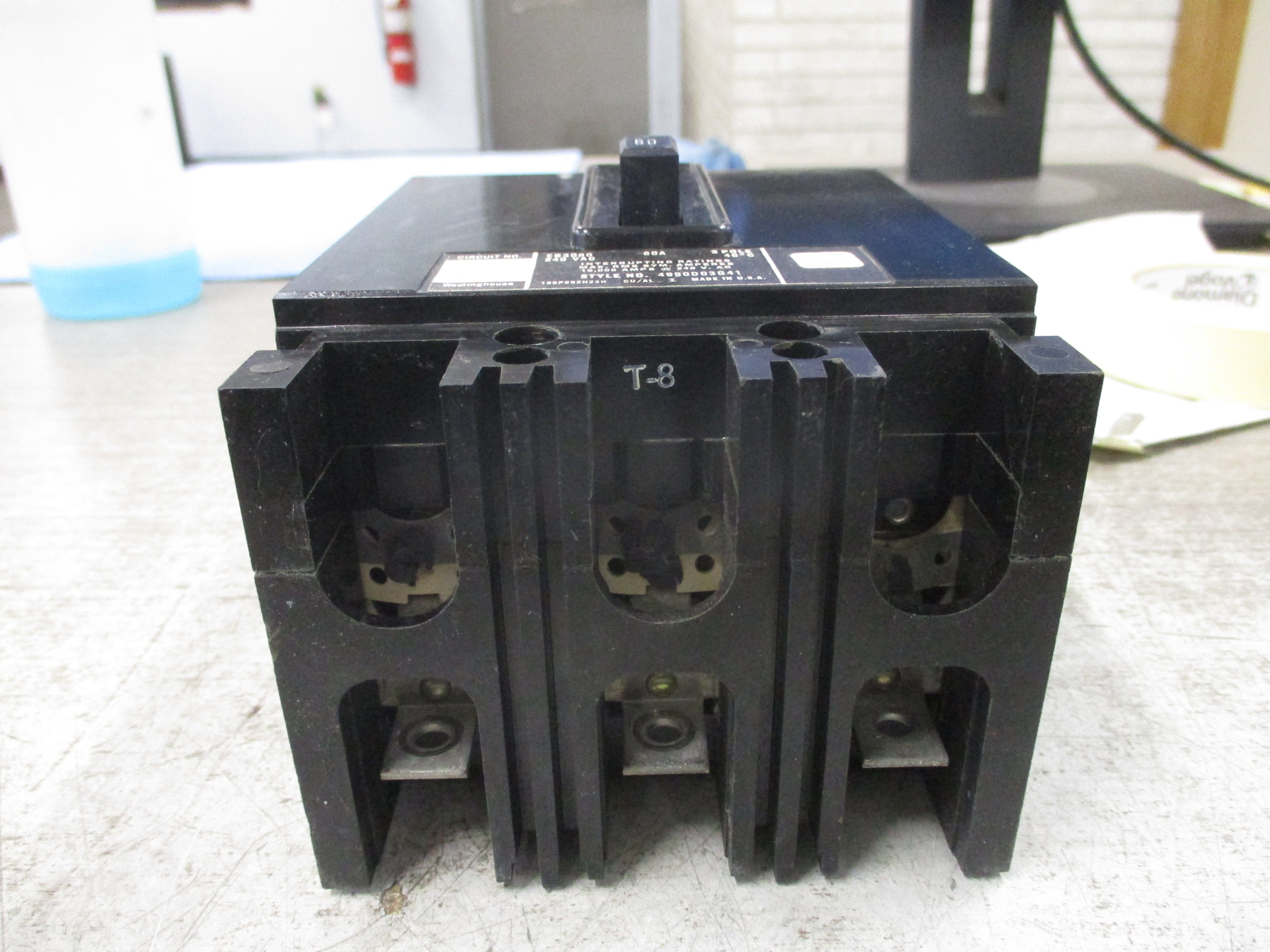 Westinghouse Circuit Breaker EB3060 60A 240V 3P Used