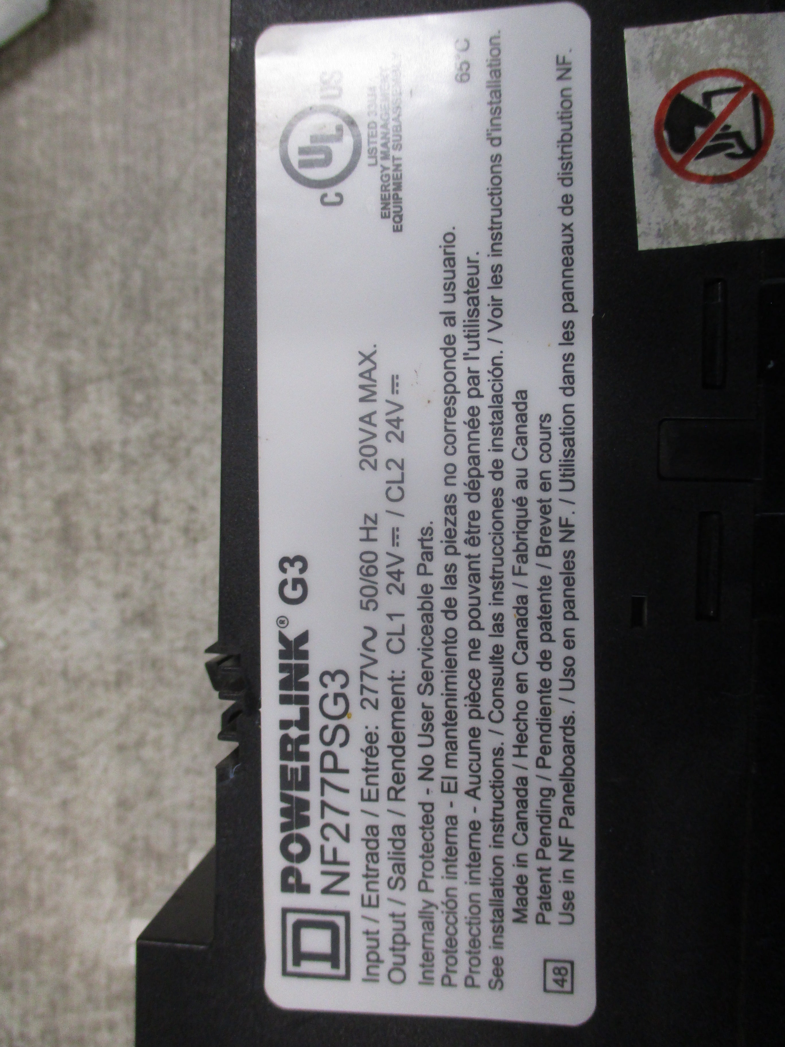 Square D Powerlink G3 Power Supply NF277PSG3 Used