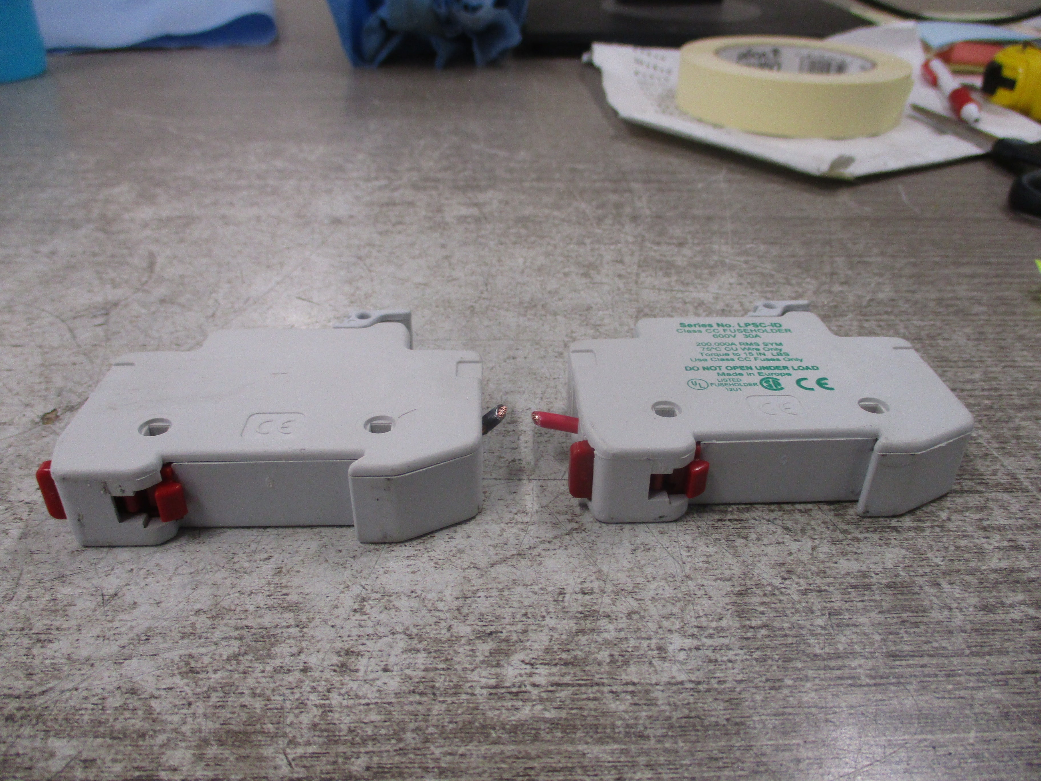 Littelfuse Power-Safe Fuse Holder LPSC-ID 30A 600V 1P *Lot of 2* Used