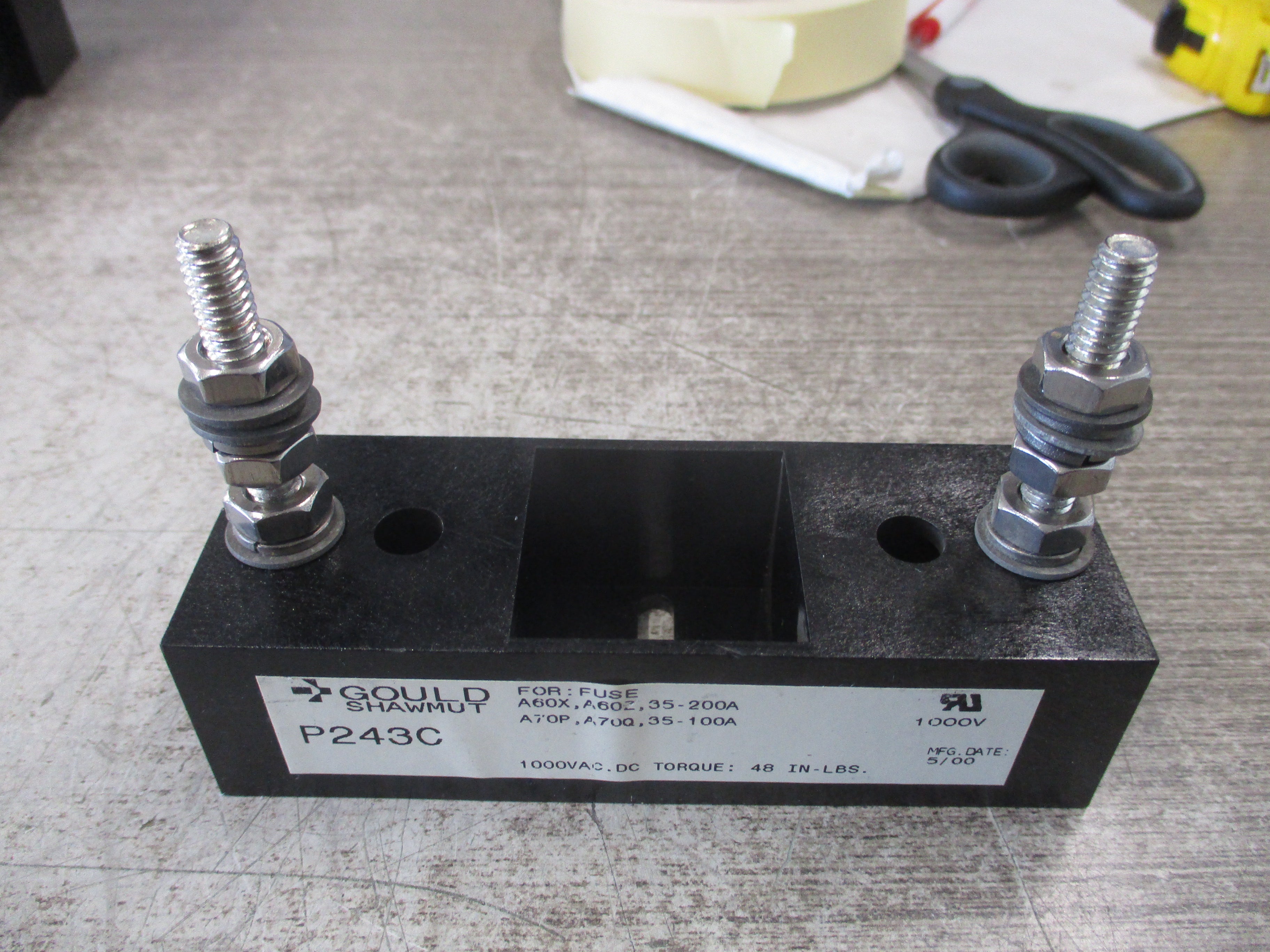 Gould Shawmut Fuse Holder P243C 200A 1000V Used