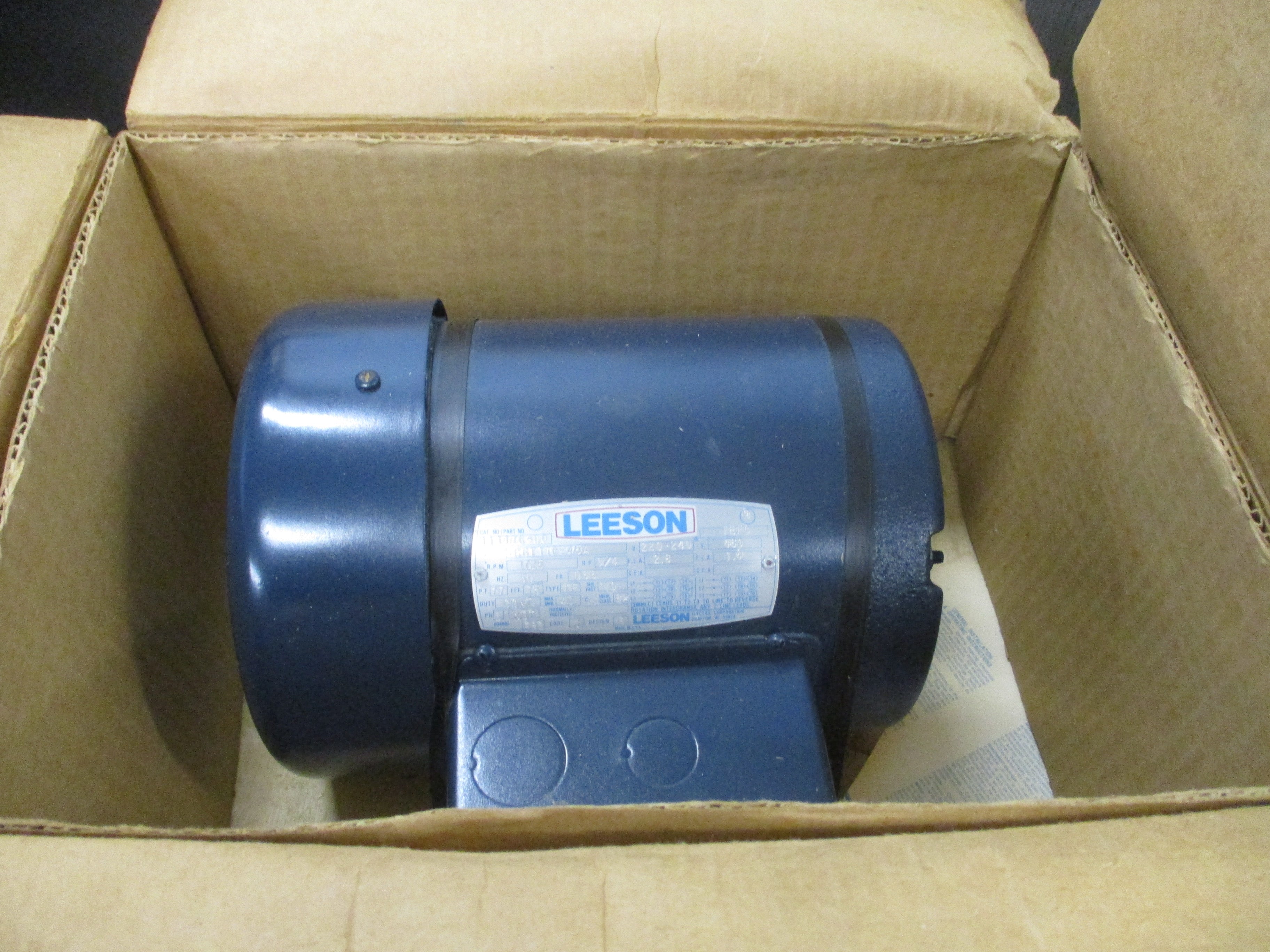 Leeson Motor C6T17FB45A 3/4HP 220-240V 1800RPM 60Hz Frame: D56 Enclosure: TEFC
