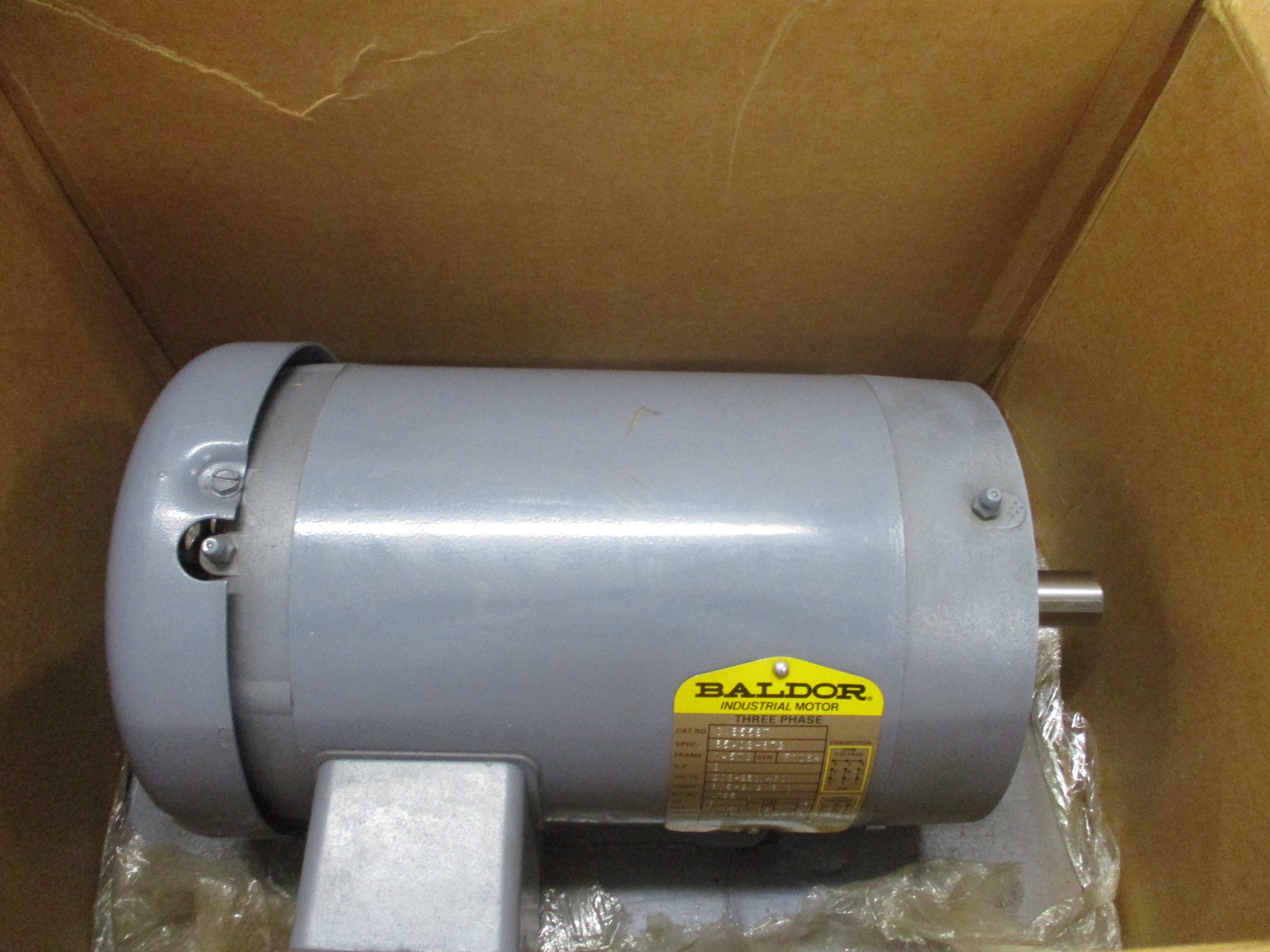Baldor Motor CM3558T 2HP 208-230/460V 6.5-6.2/3.1A 1800RPM 60Hz Frame: 145TC