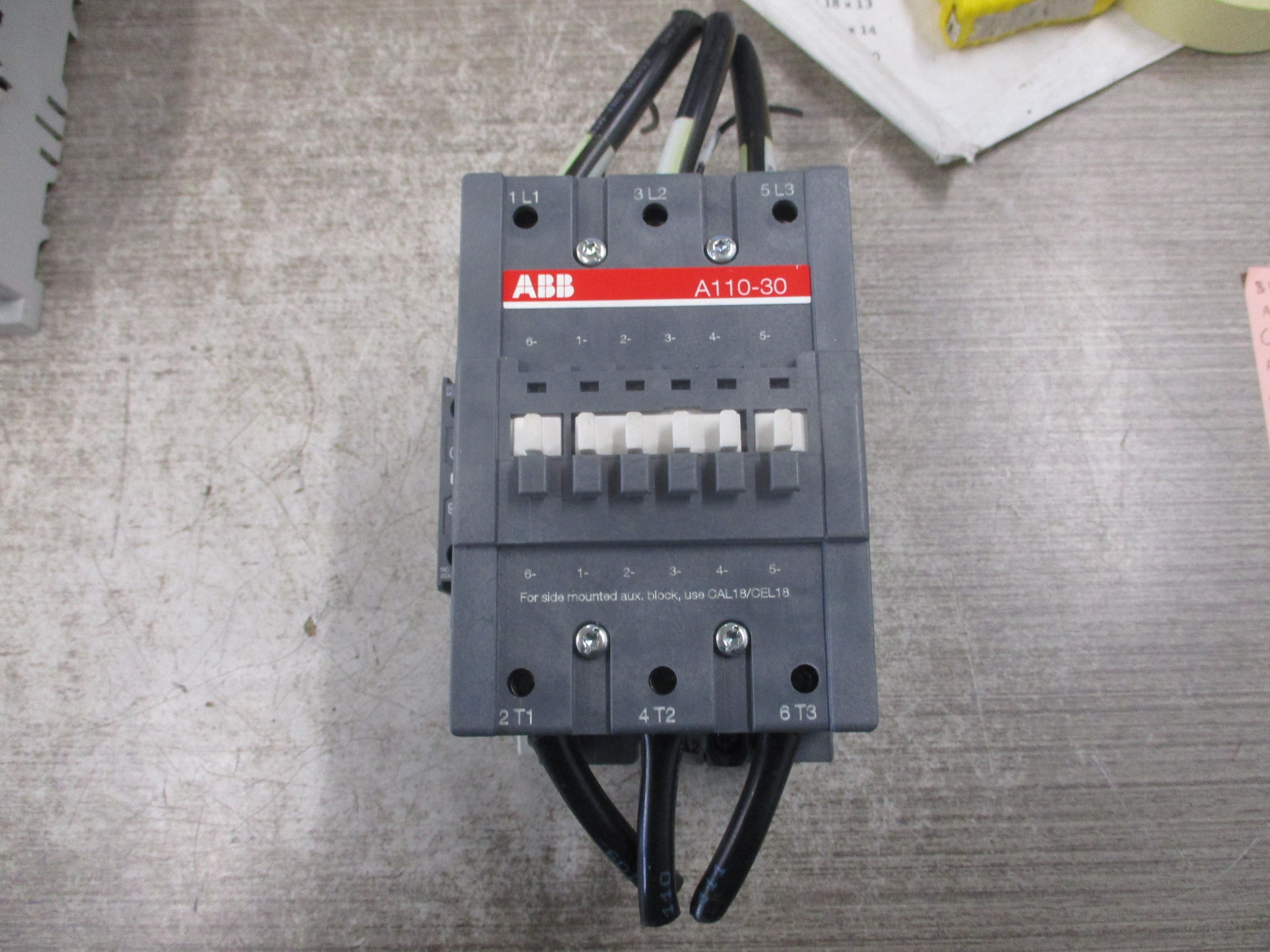 ABB Contactor A110-30 110-120V Coil 140A 600V (1) Aux Contact Used