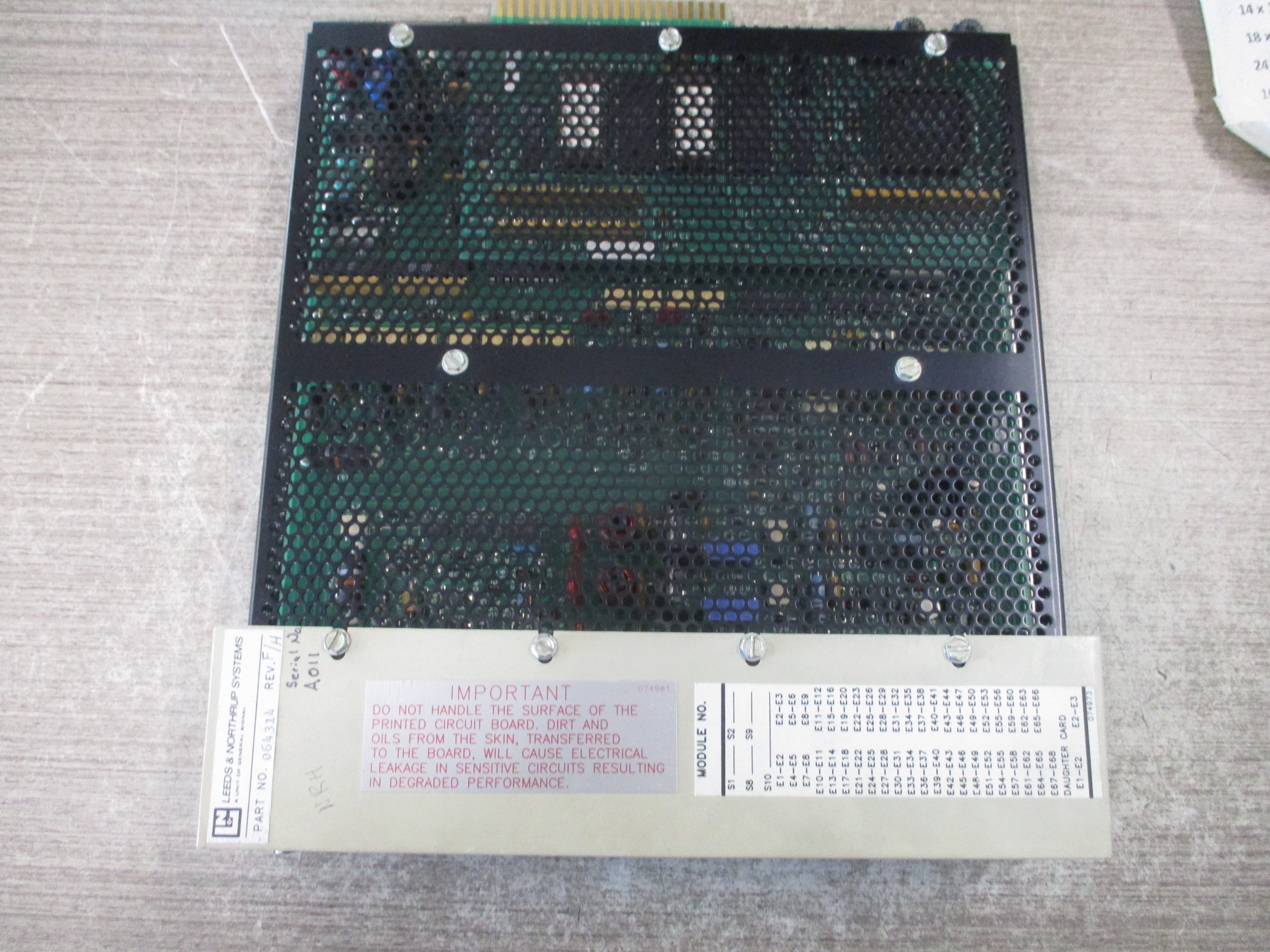 Leeds & Northrup Output Driver Module 064314 Rev. F/H Used