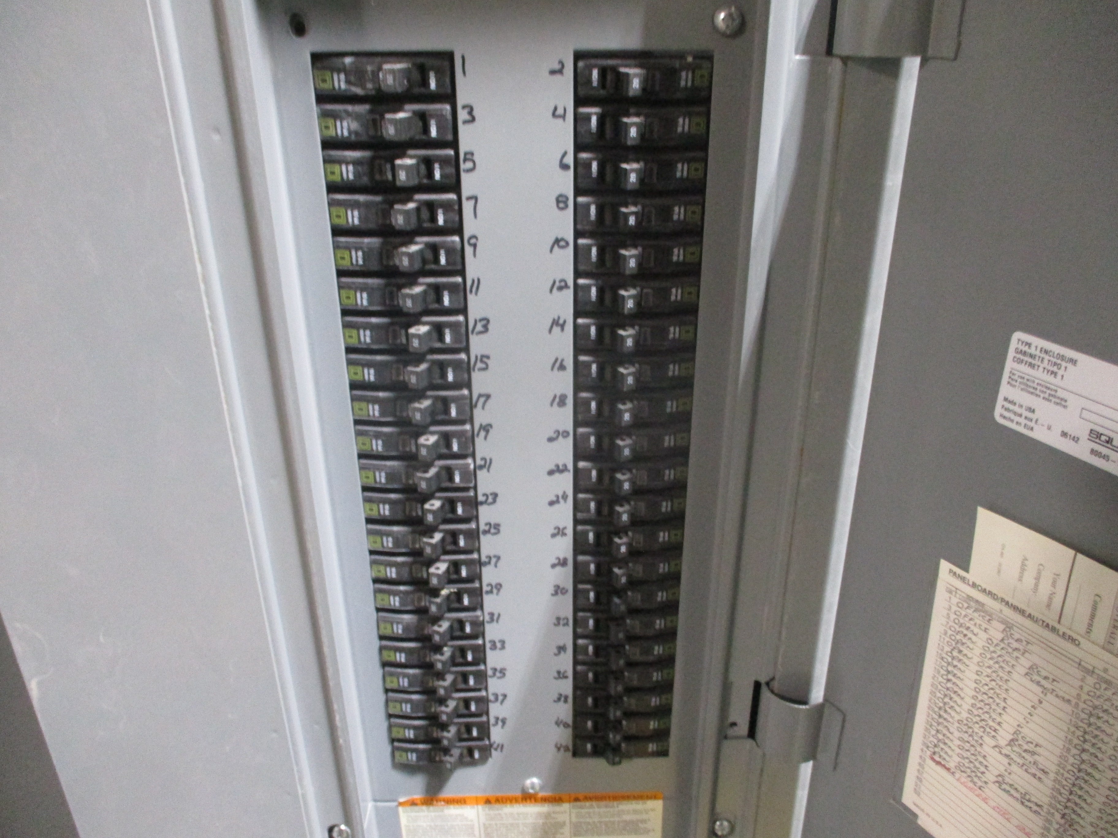 Square D Main Breaker Circuit Breaker Panel 12224323970070001 125A Main 125A Max
