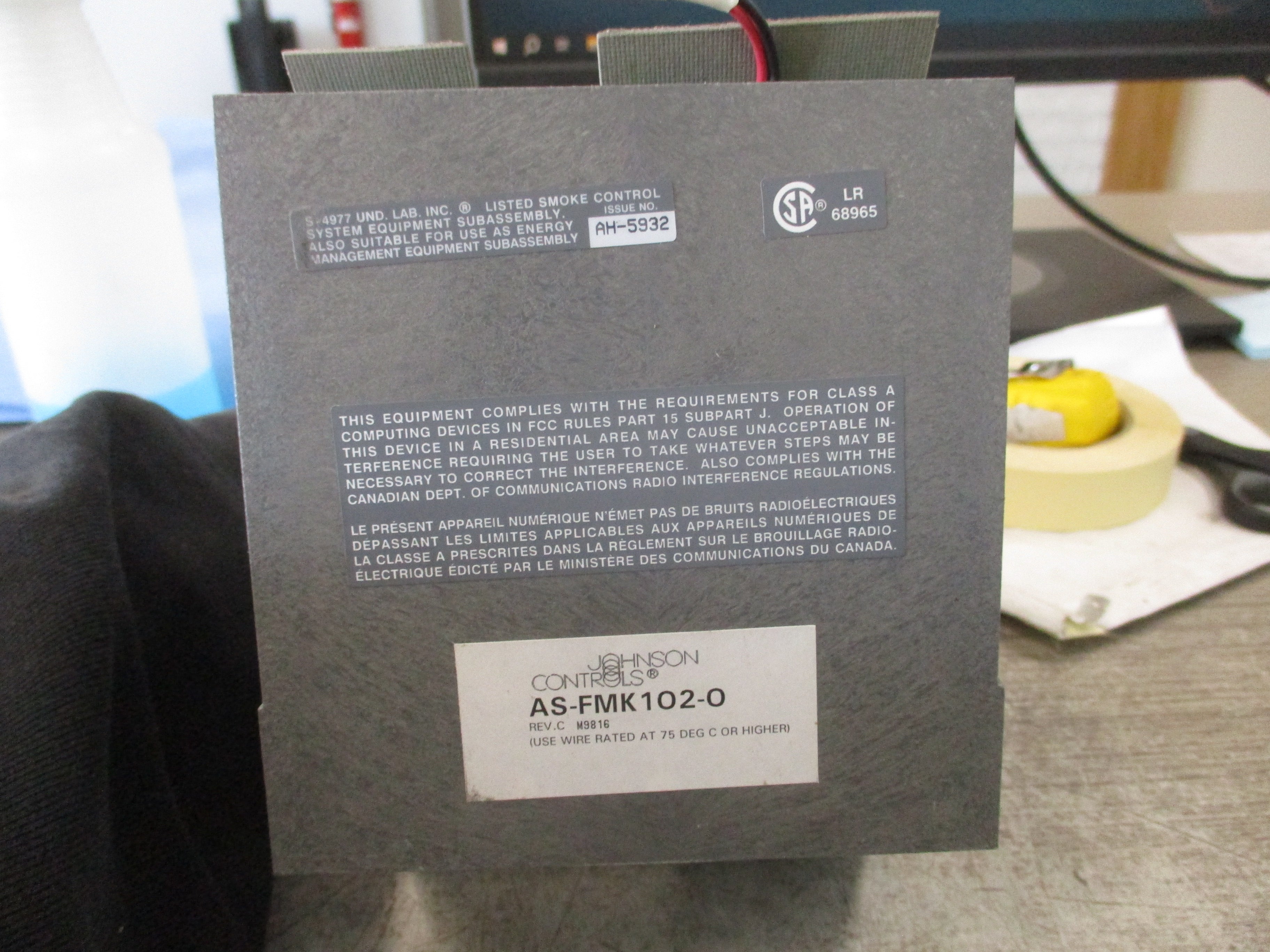 Johnson Controls Function Module AS-FMK102-0 Rev. C Used