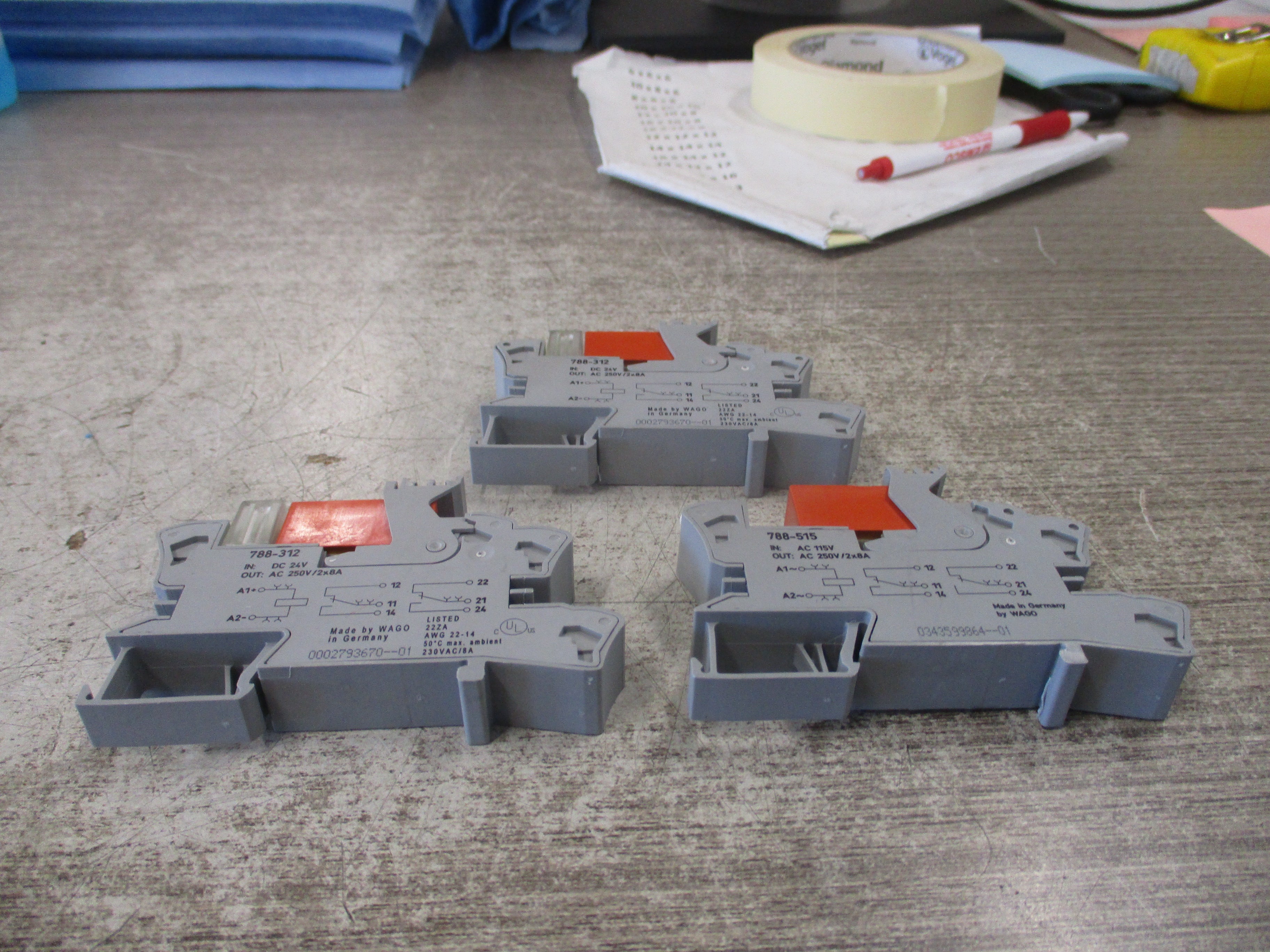 Tyco Schrak Relay RT424024 24VDC w/ Base *Lot of 3* Used