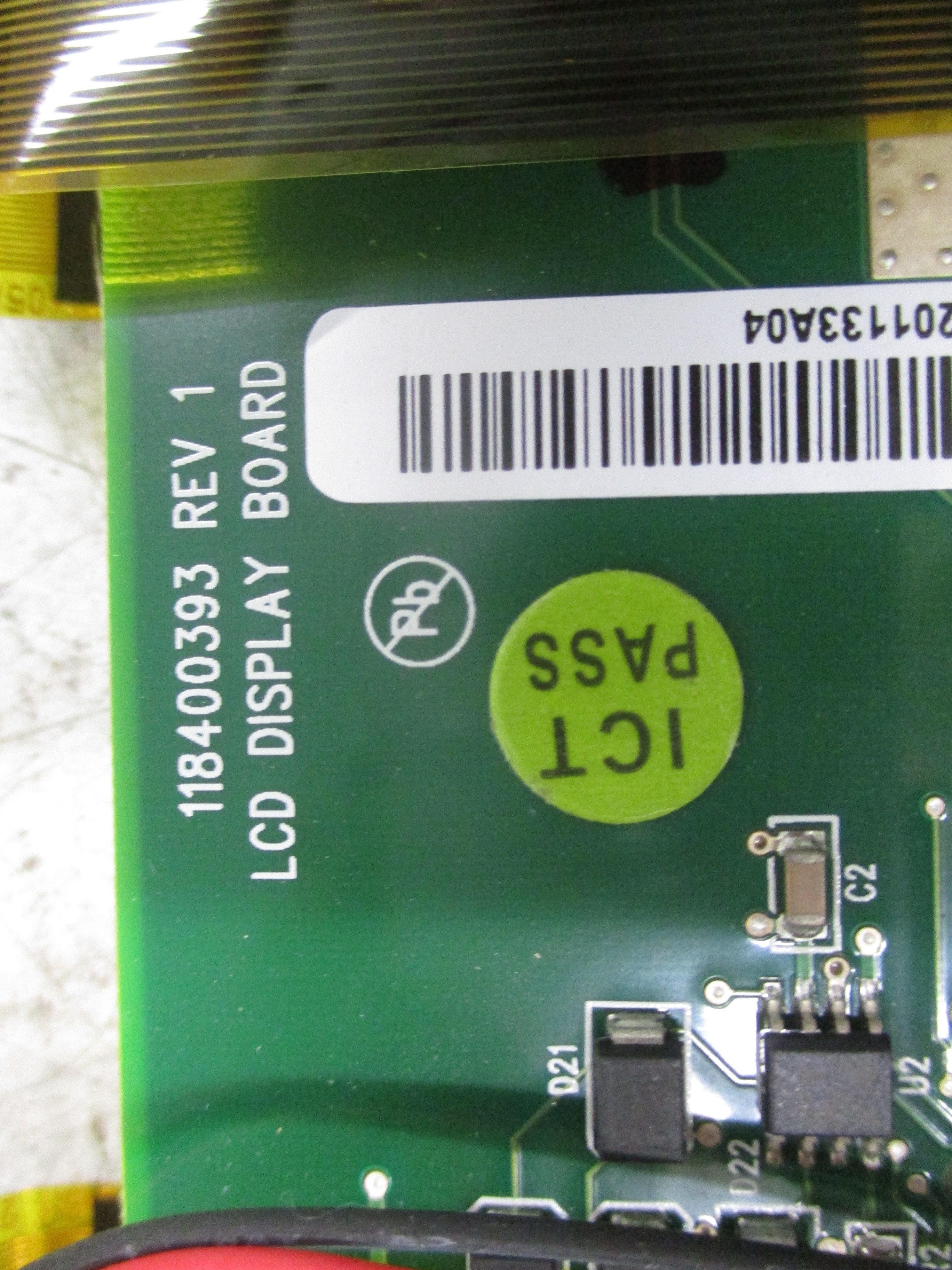 Liebert LCD Display Board 118400393 Rev. 1 Used