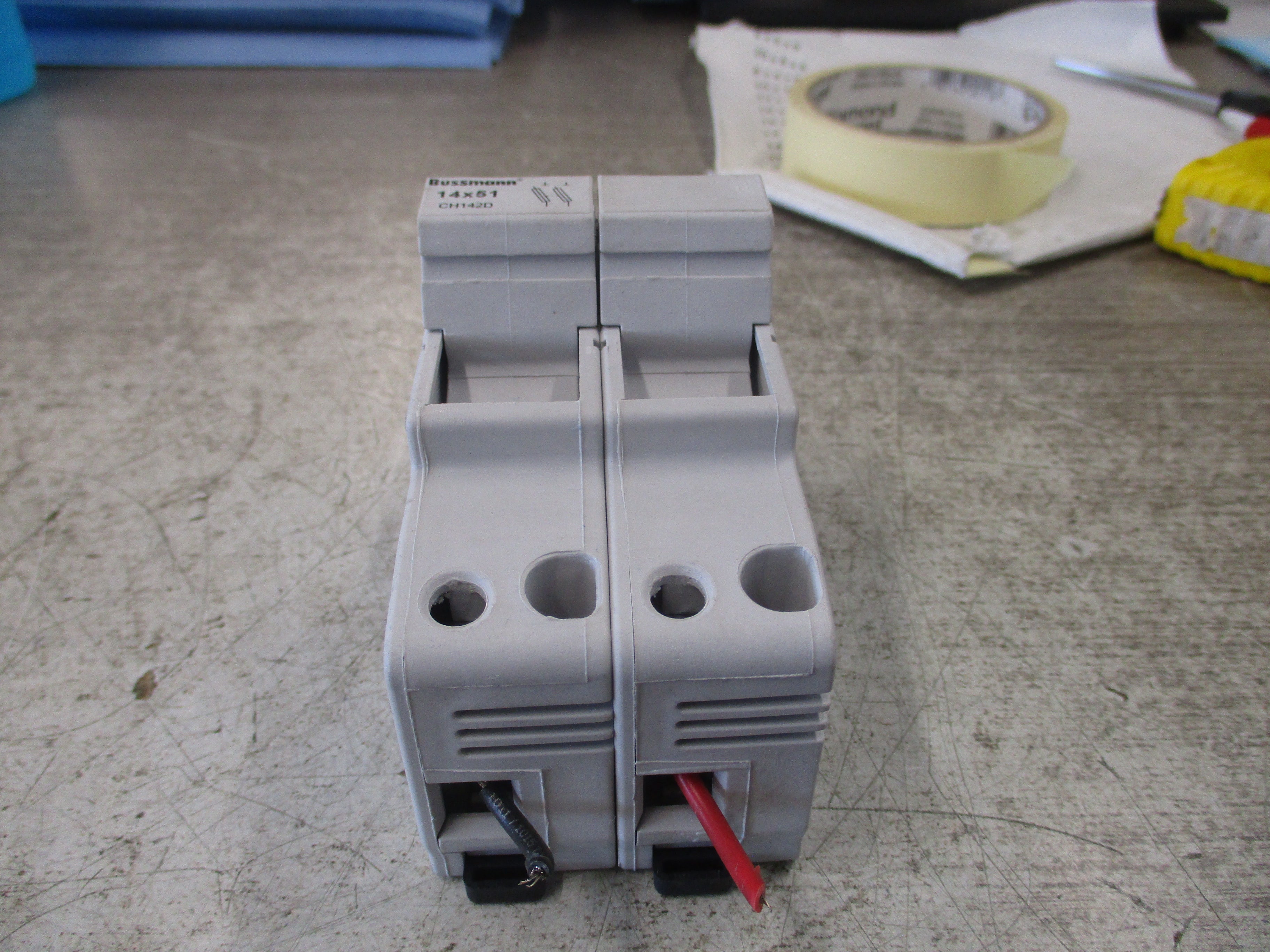 Bussmann Fuse Holder CH142D 40A 600V 2P Used