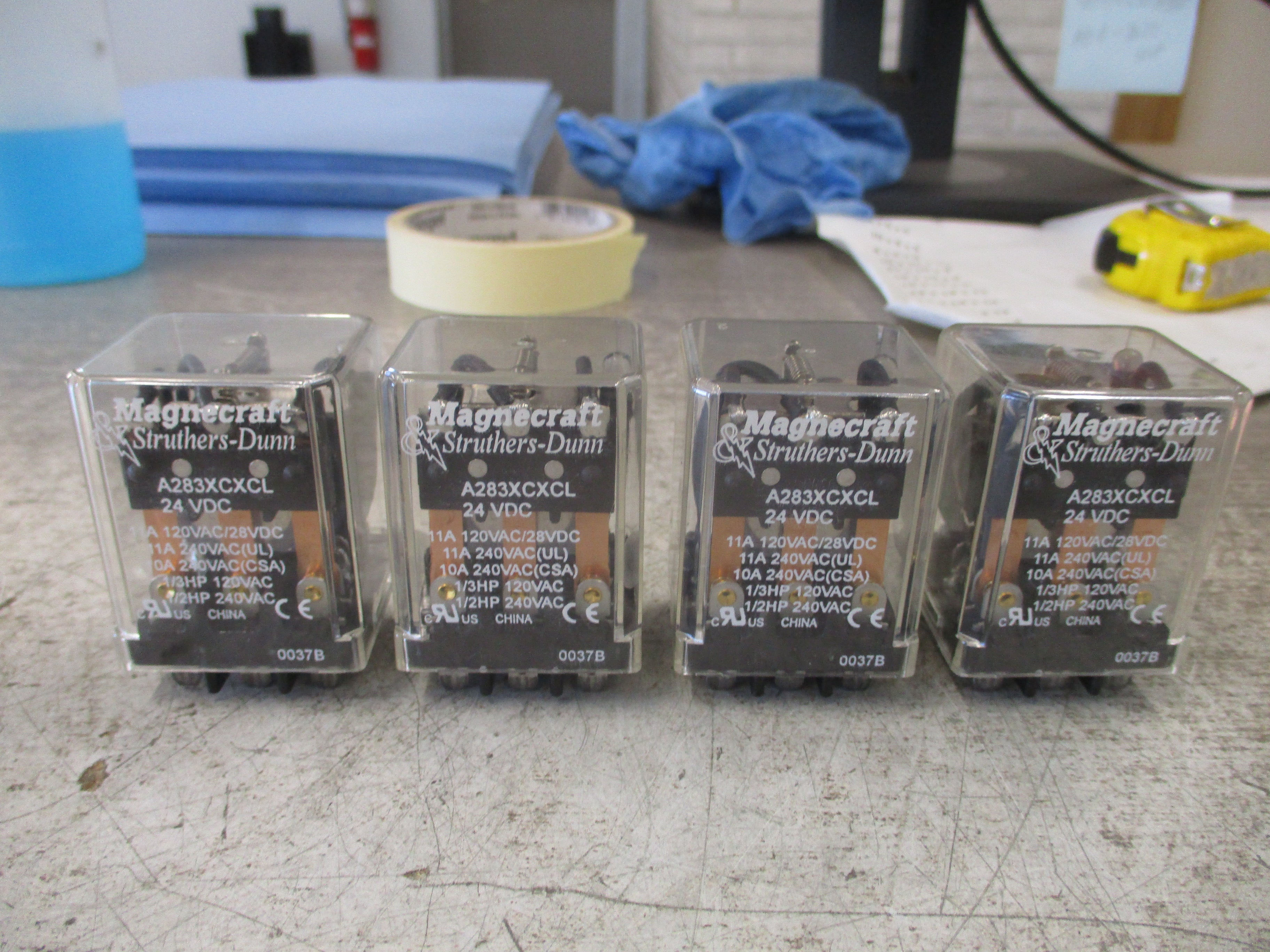 Magnecraft Struthers-Dunn Relay A283XCXCL 24VDC Coil  *Lot of 4* Used