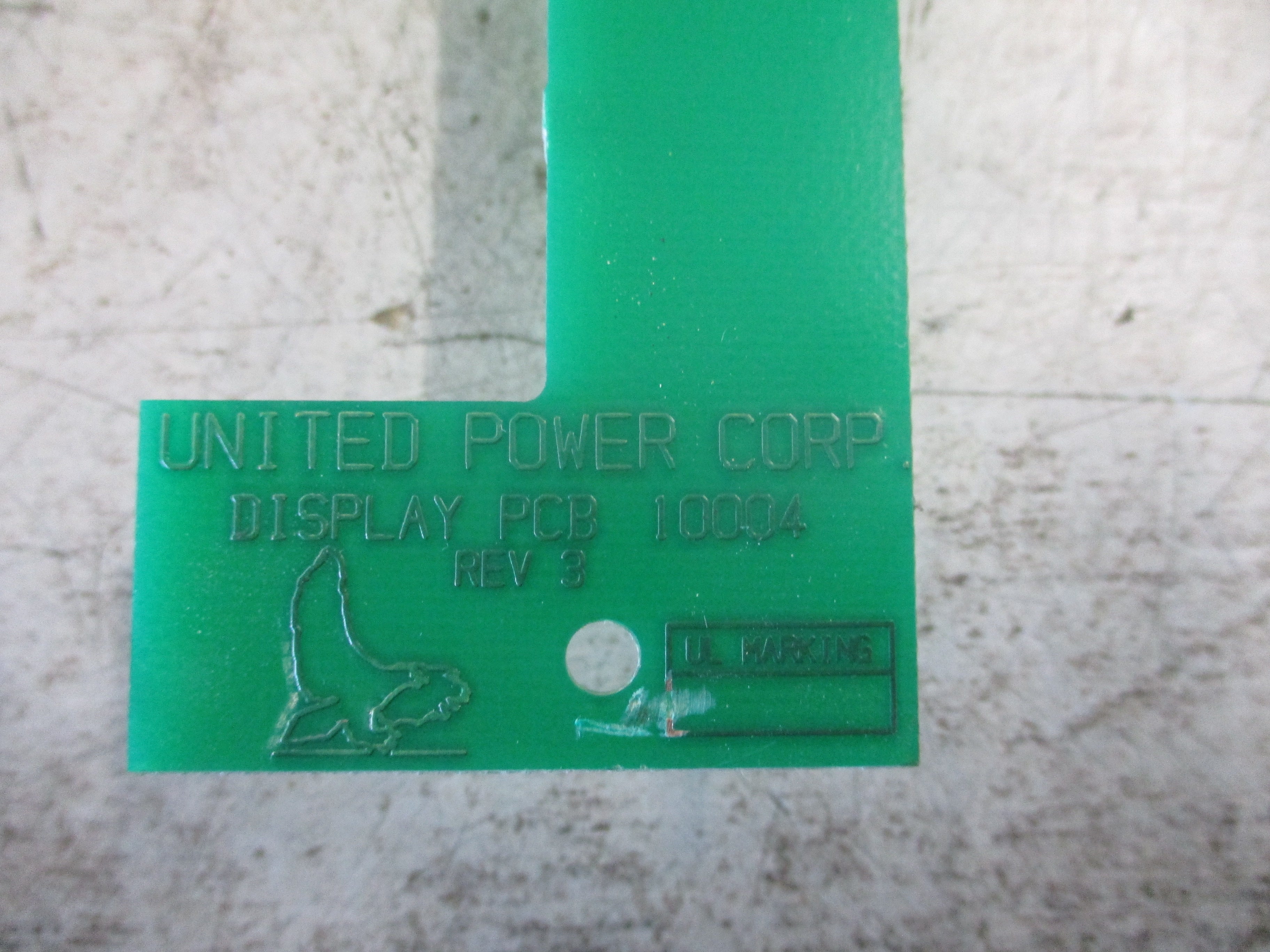 United Power Display PCB 10004 Rev. 3 Used