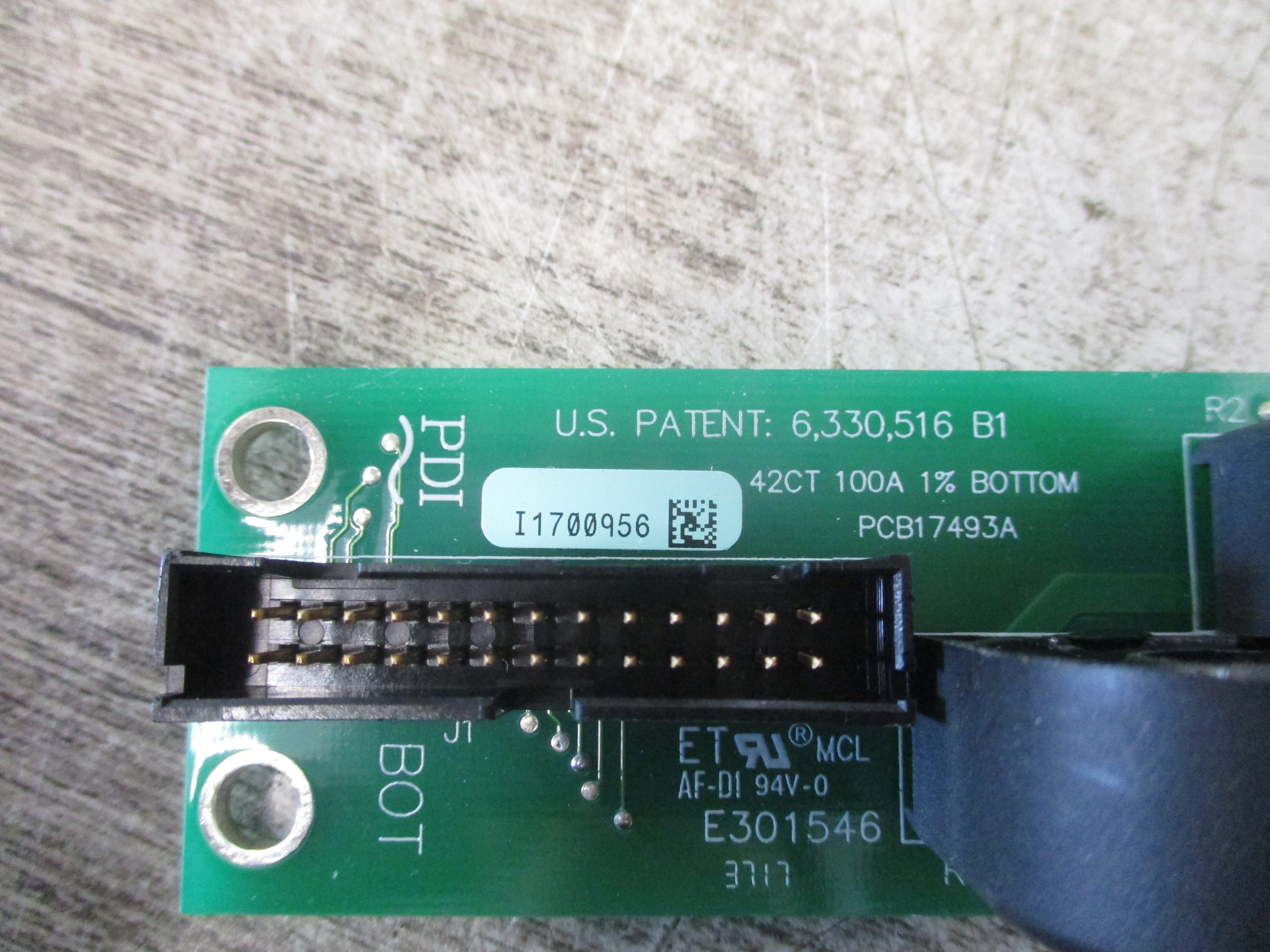 PDI BCMS PCB17493A 42-CT 100A Bottom Used
