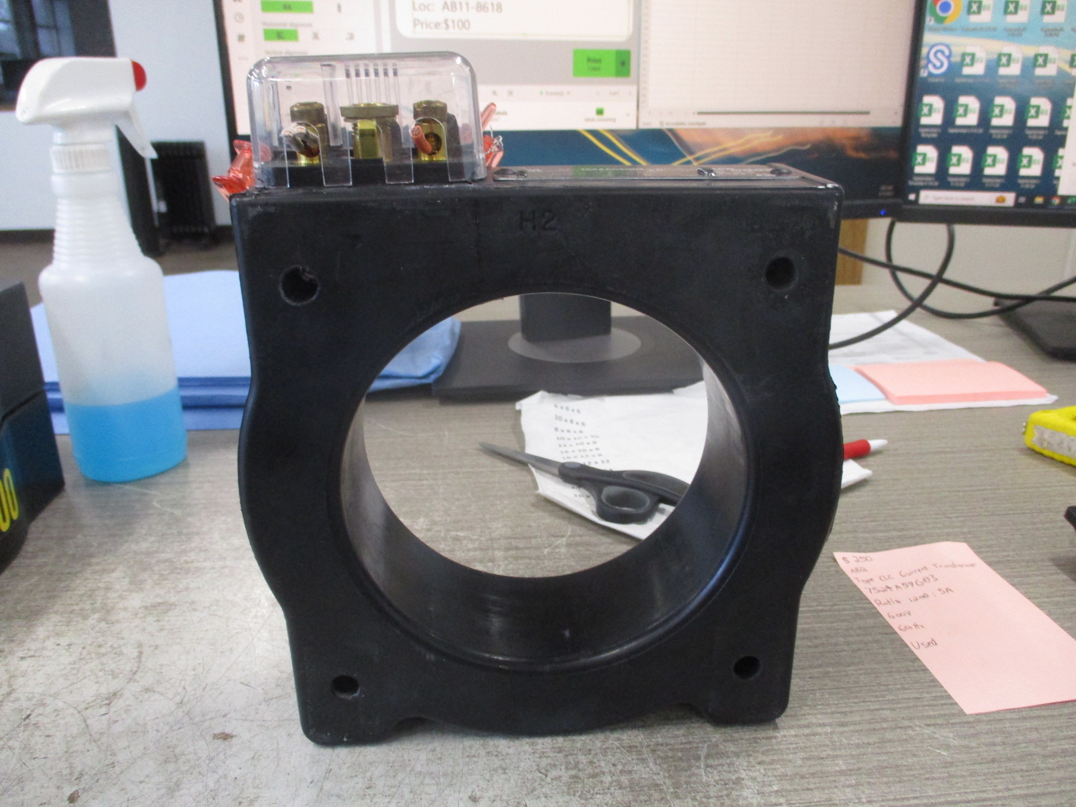 ABB Type CLC Current Transformer 7524A59G03 Ratio 1200:5A 600V 60Hz Used