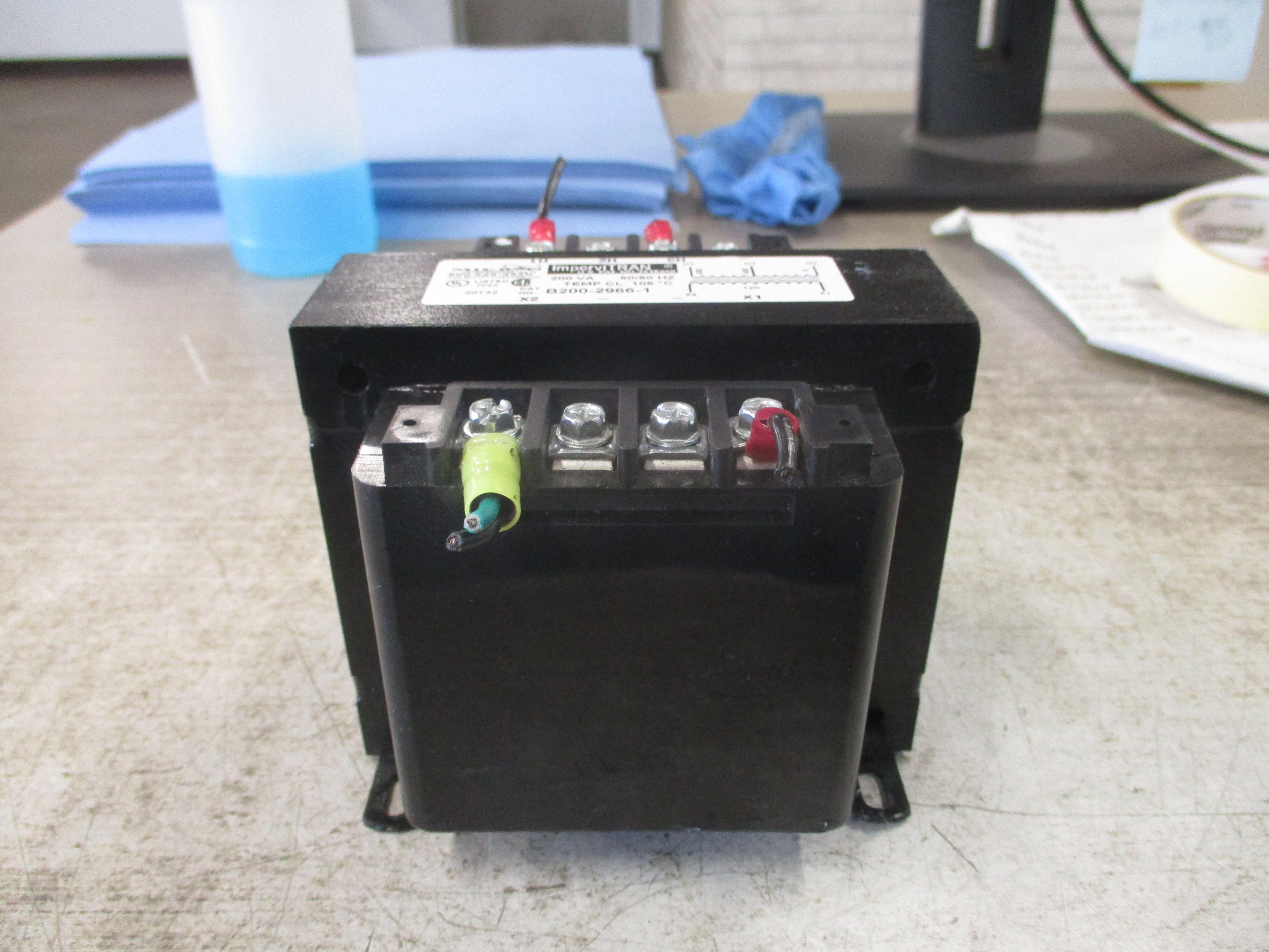 Micron ImperviTRAN Control Transformer B200-2966-1 200VA Pri: 400/480V Sec: 120V