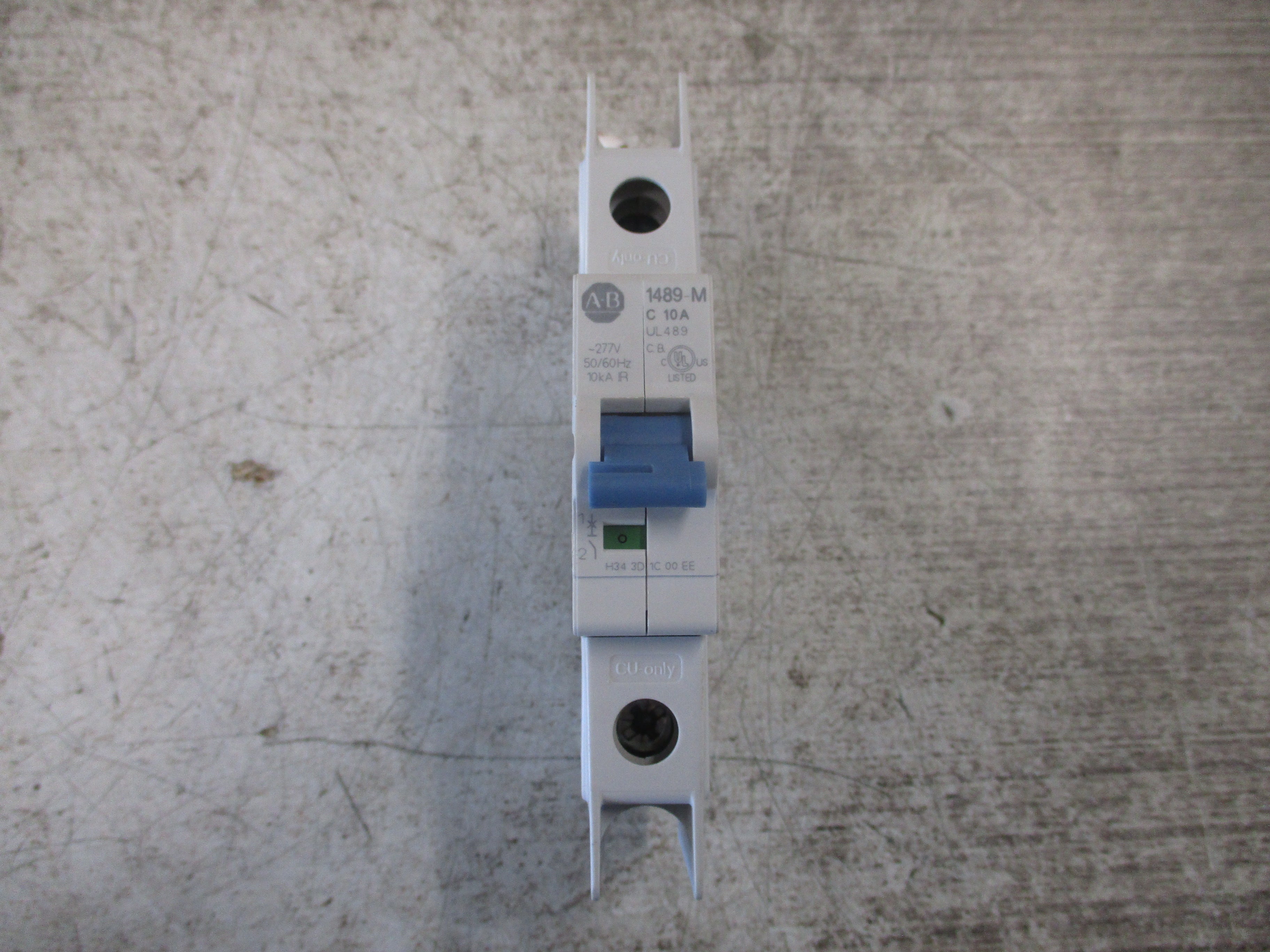 Allen-Bradley Circuit Breaker 1489-M1C100 Ser. D 10A 277V 1P Used
