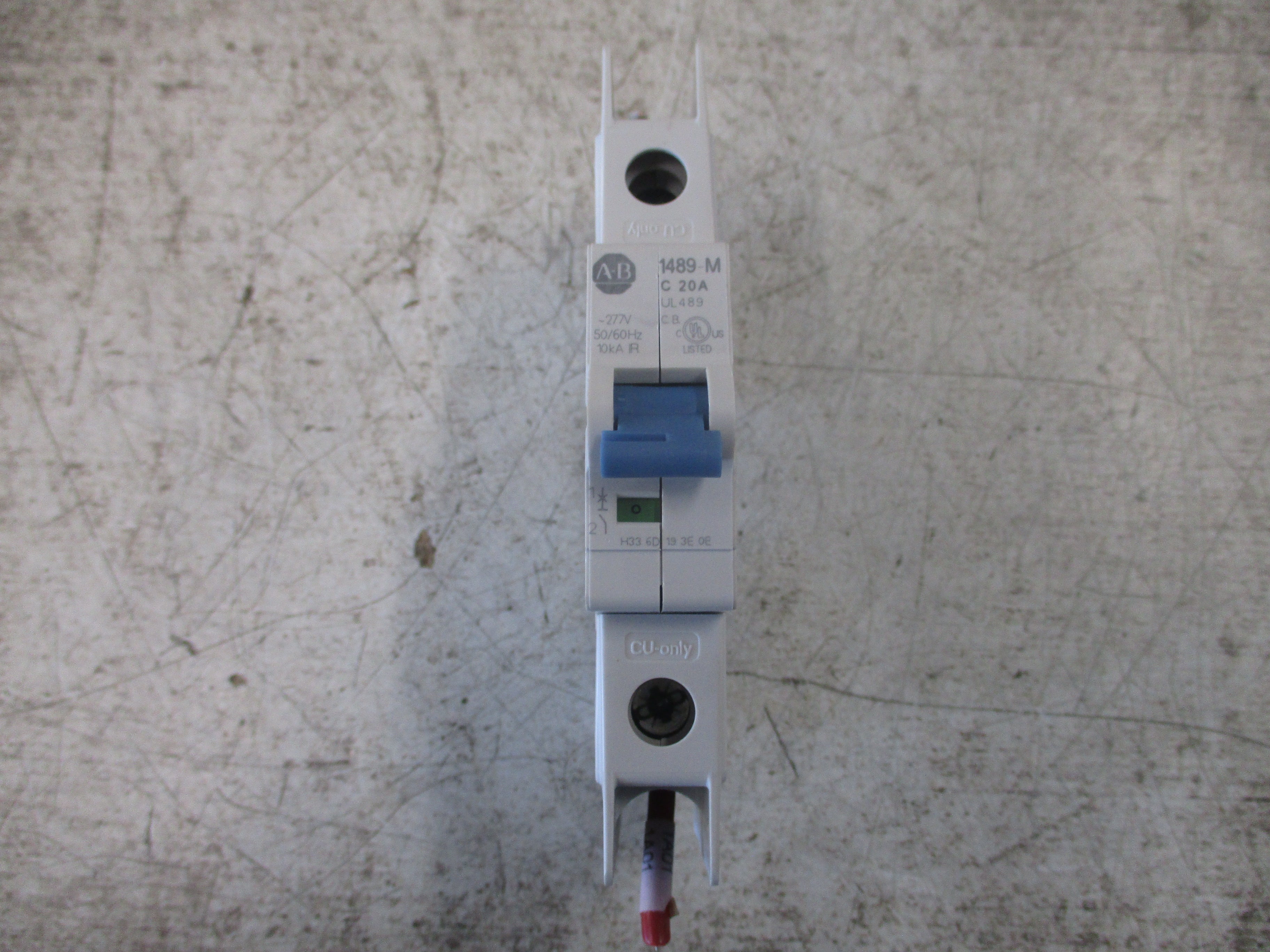 Allen-Bradley Circuit Breaker 1489-M1C200 Ser. D 20A 277V 1P Used