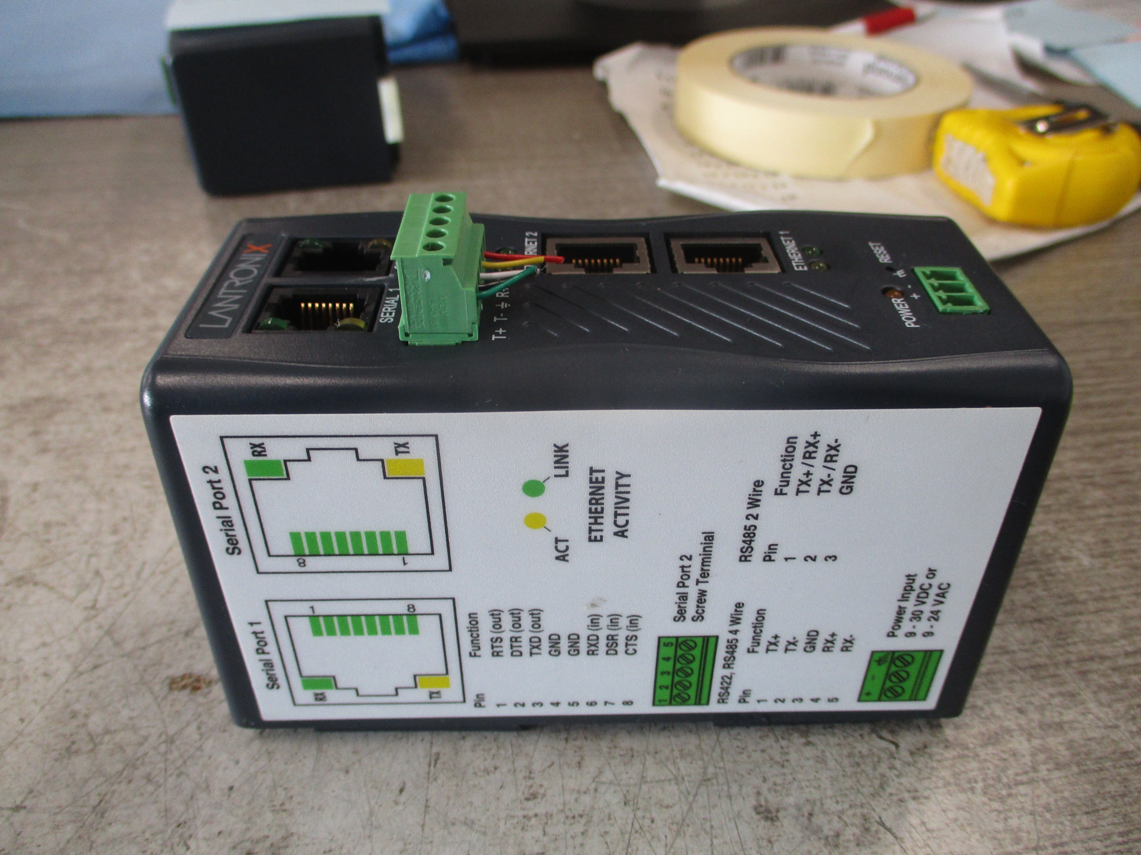 Lantronix xPress DR+ Serial-to-Ethernet Device Server 310-546-R Rev. E 2.3W Used