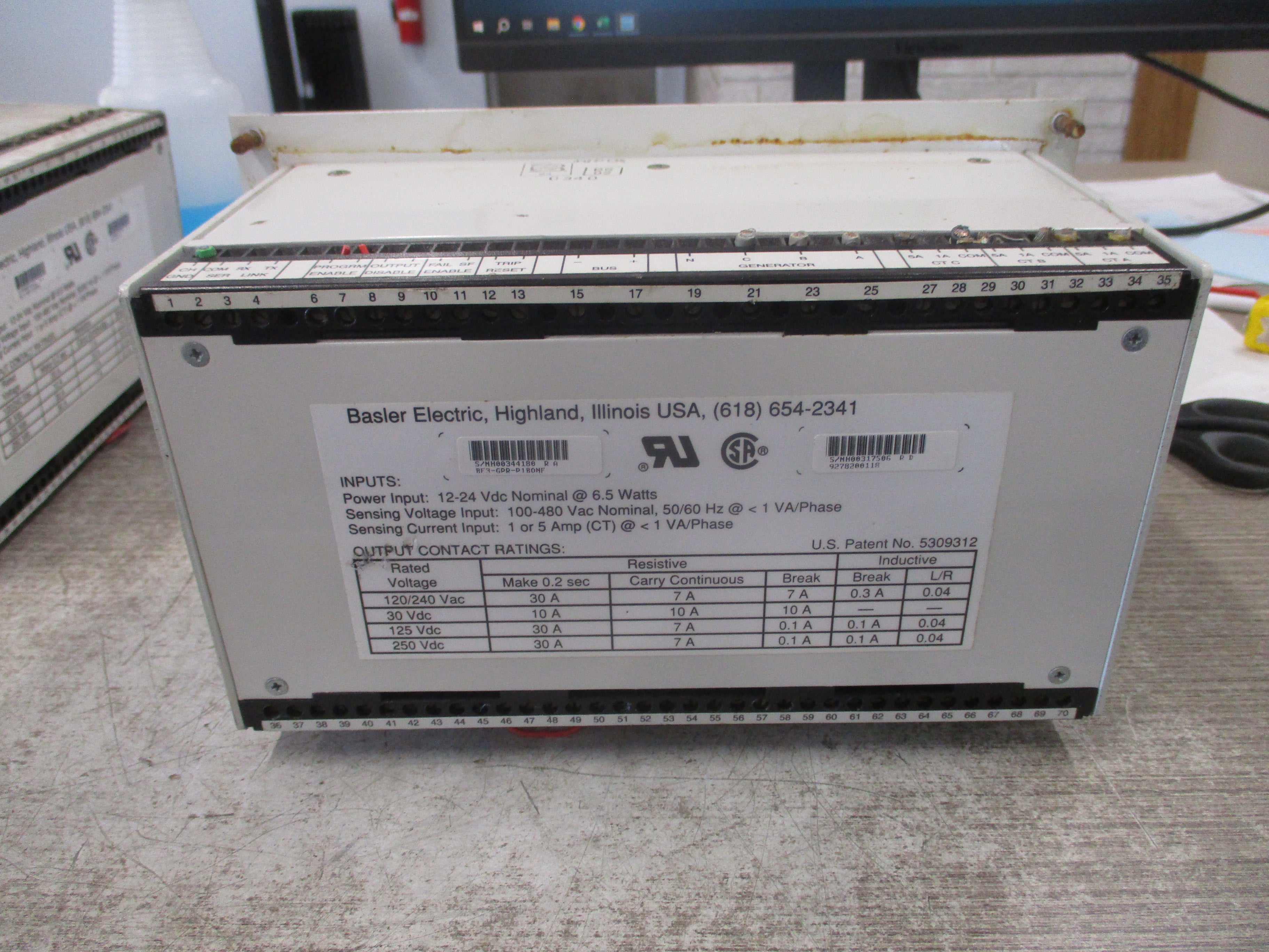 Basler Generator Protective Relay BF3-GPR-P1B0NF Power: 12-24VDC
