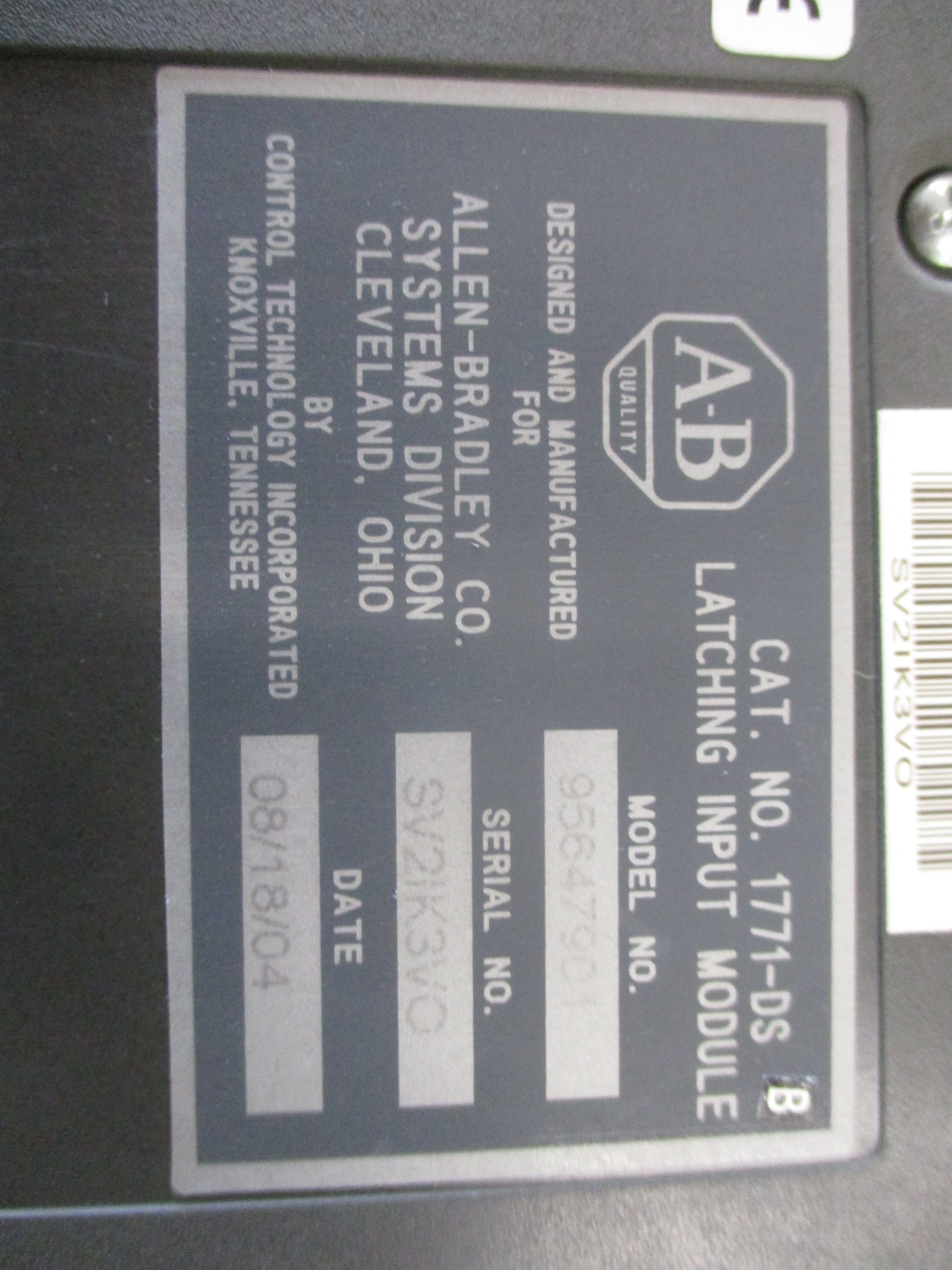 Allen-Bradley Latching Input Module 1771-DS Used