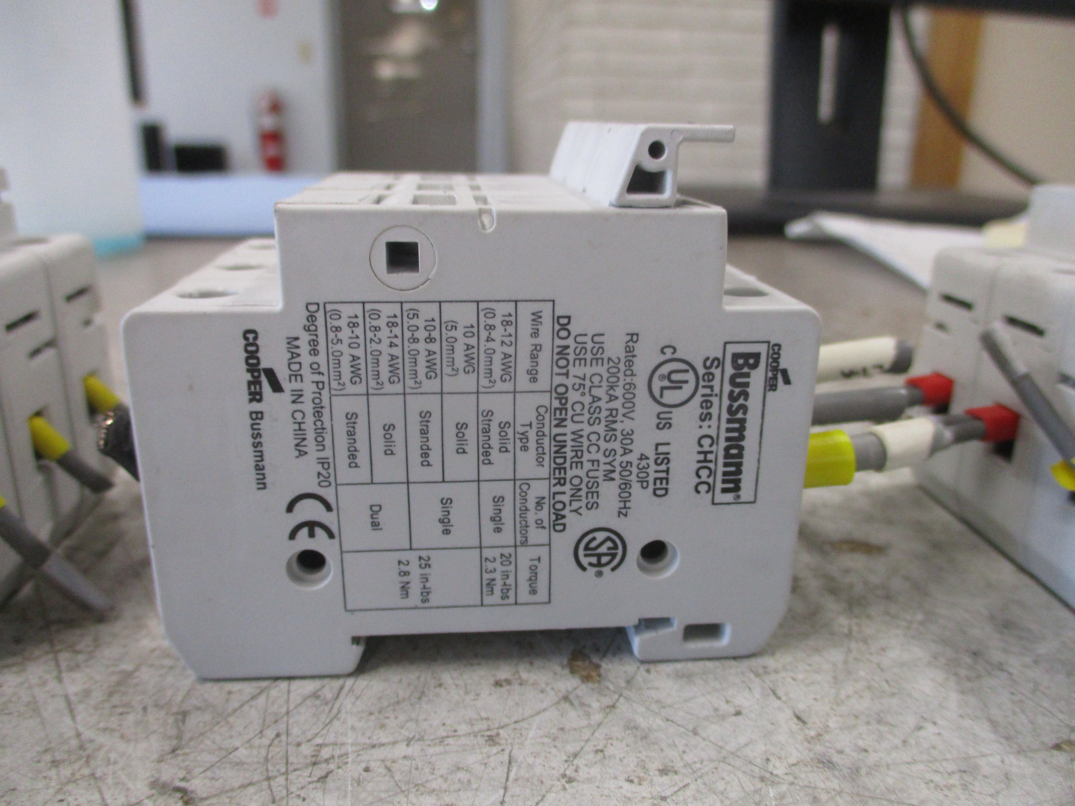 Bussmann Fuseholder CHCC 3 30A 600V 3P *Lot of 3* Used